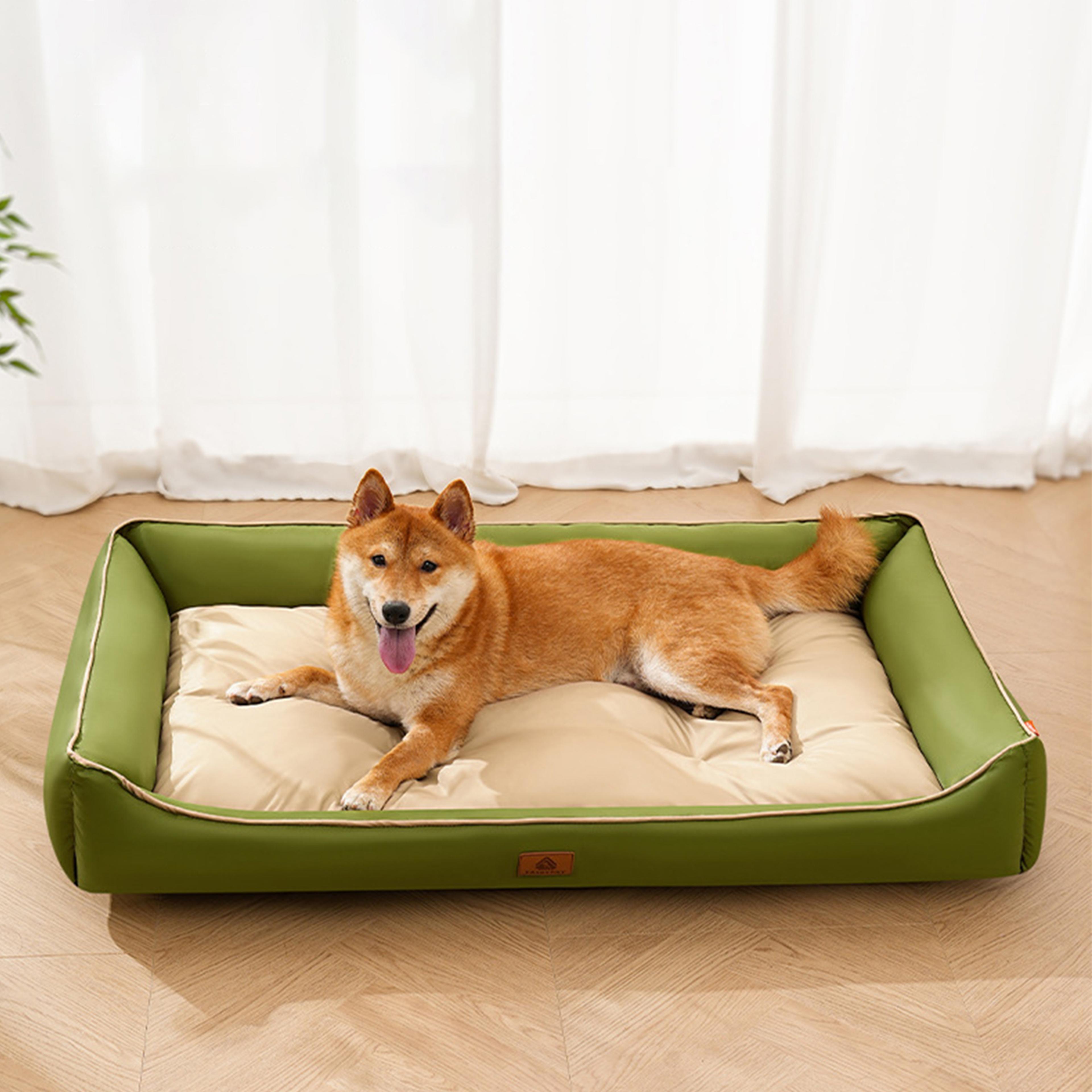 soft sleeping pet mat, waterproof dog bed for big dogs & cats, summer cooling breathable design with non-slip bottom