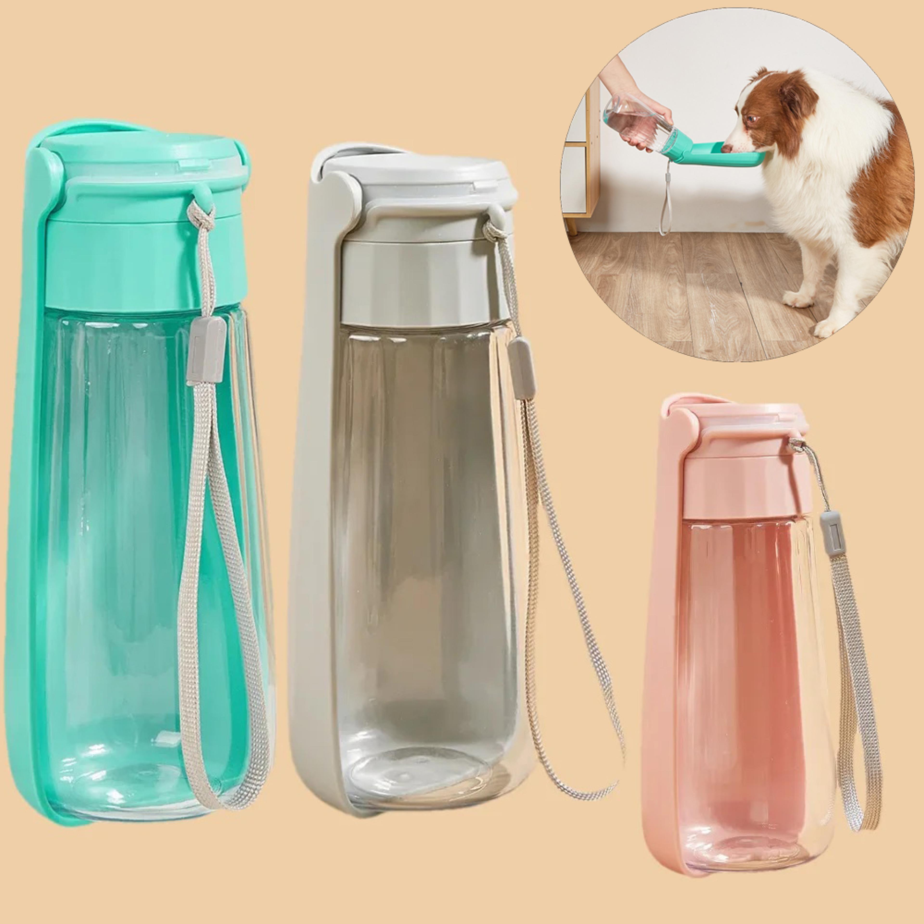 portable dog water bottle for small medium large dogs cats, leak proof puppy drinking bowl for outdoor travel pet supply