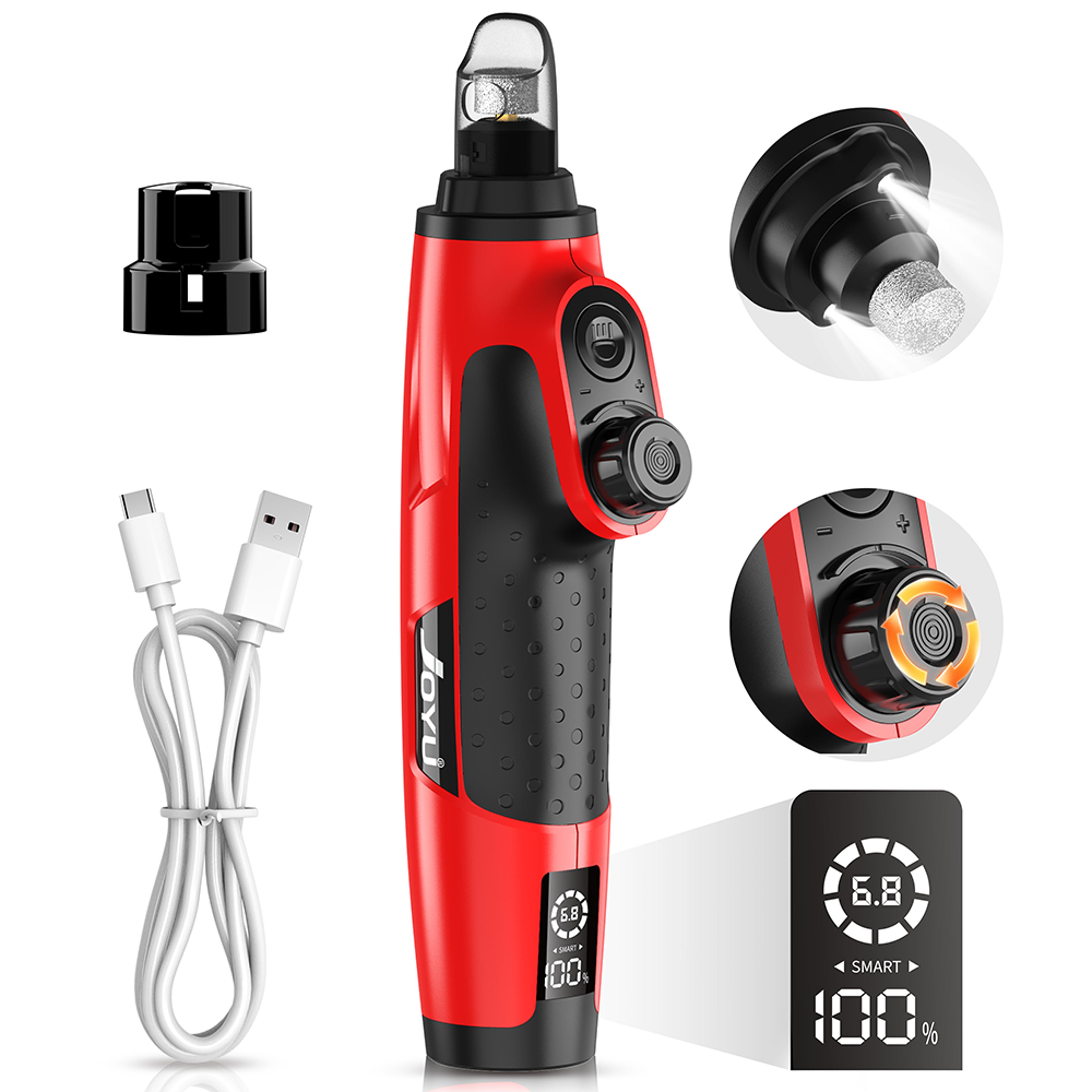 glowtrim 6 speed quiet dog nail grinder with led light professional electric pet nail trimmer for dogs and cat