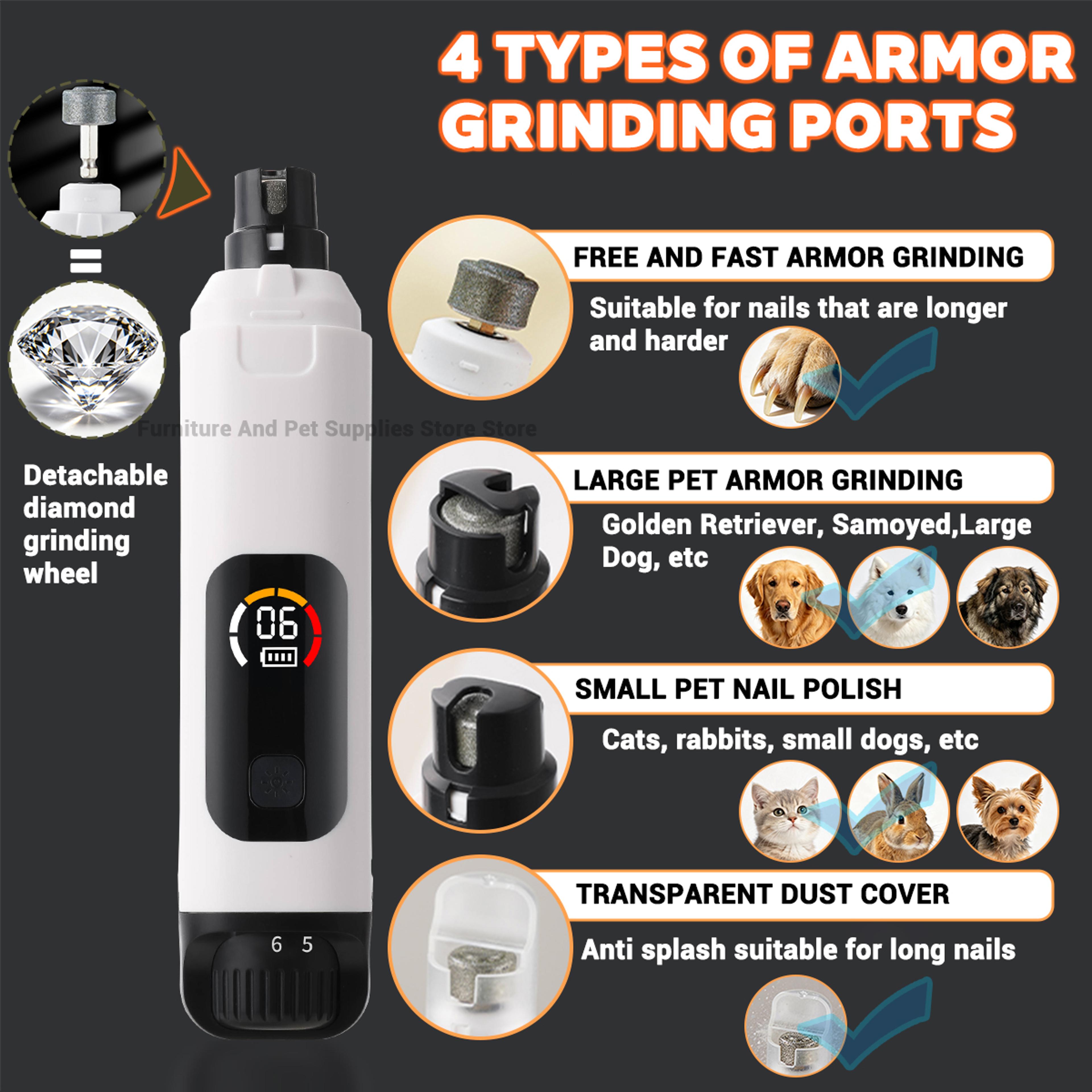 PawPerfect 6 Speed Pet Nail Grinder LED Rechargeable Quiet Dog Claw Trimmer  Grooming Clipper 1