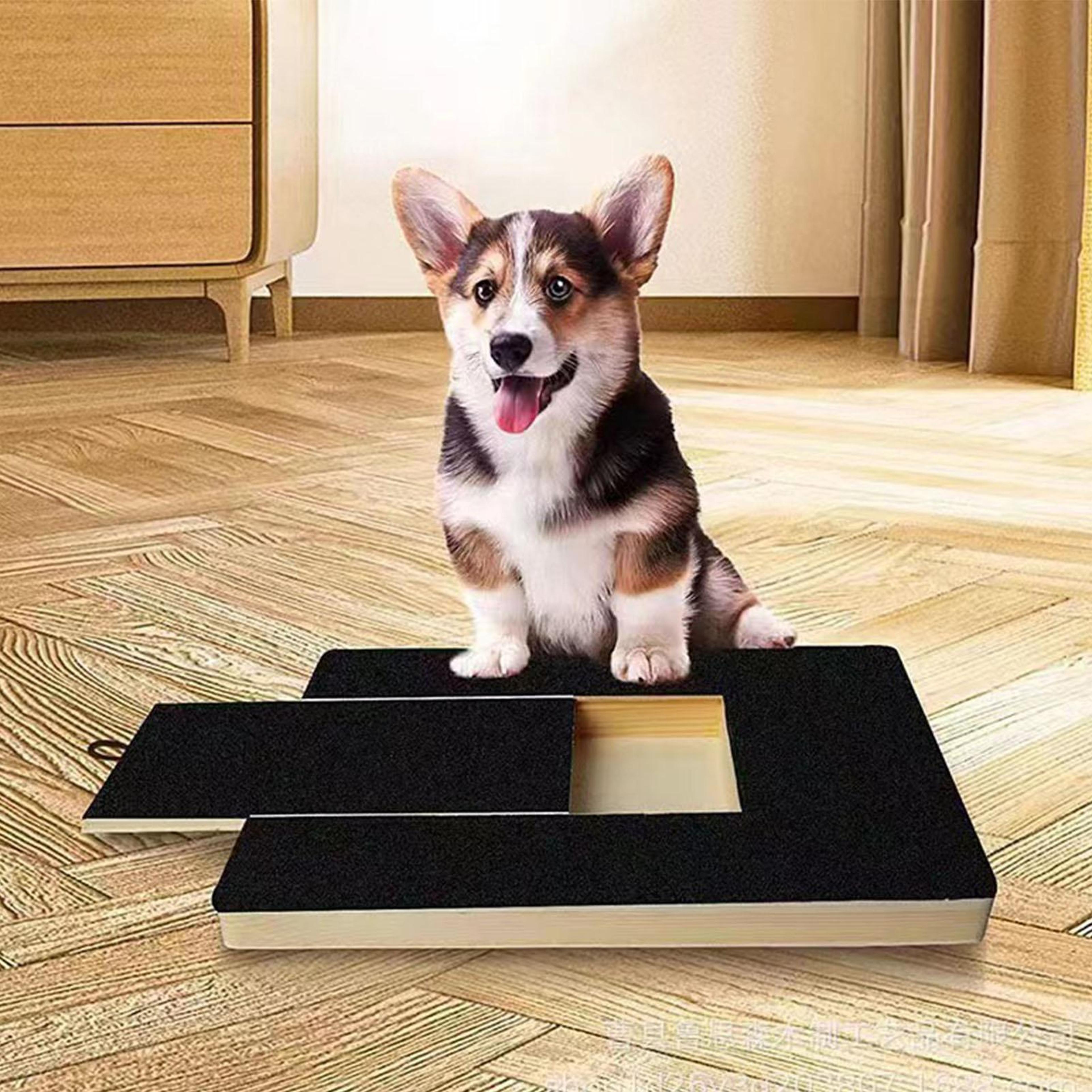 premium wooden dog nail scratch board with interactive treat drawer stress-free dog scratch pad for nails