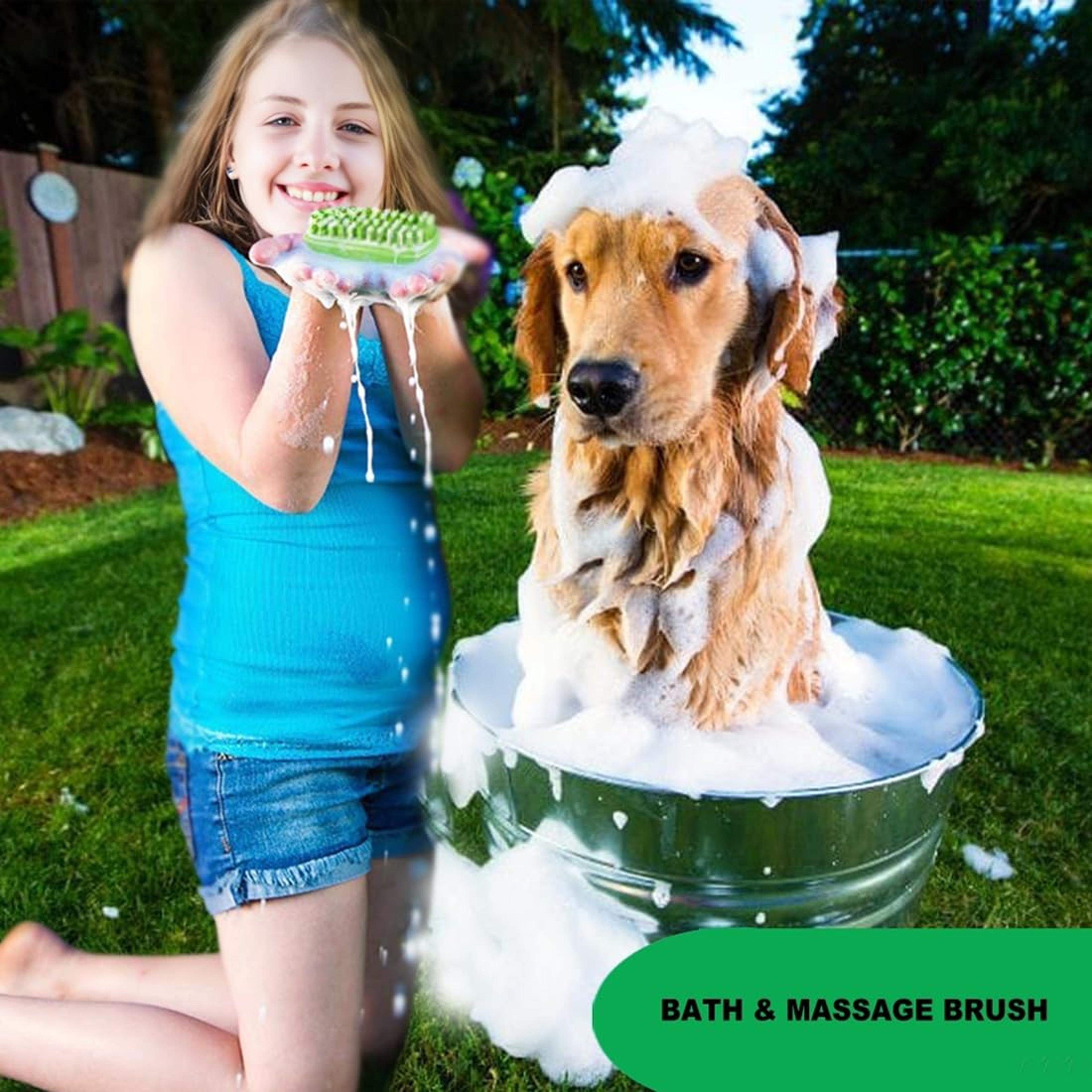 Premium Pet Bath  Massage Grooming Brush For Dogs  Cats 2