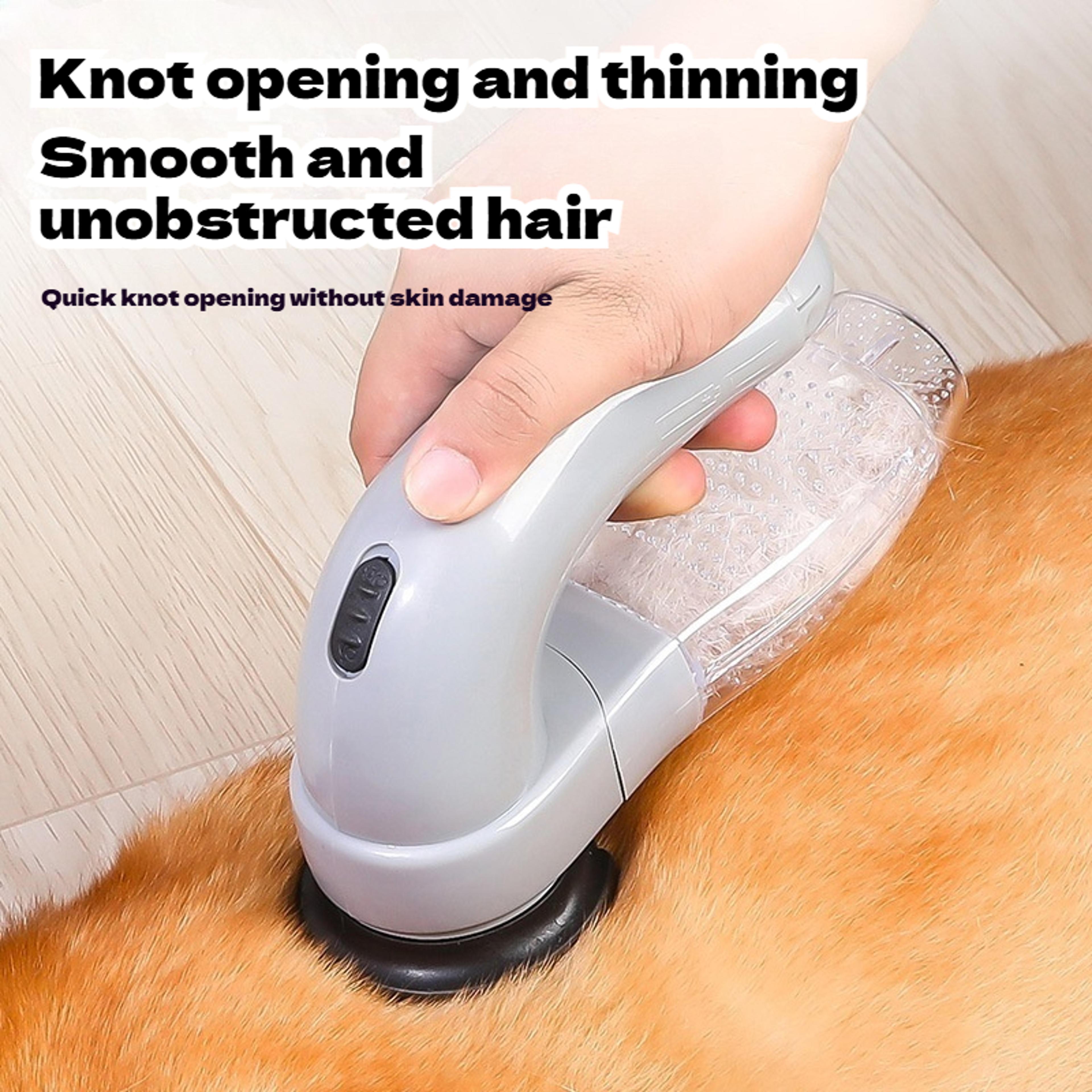 Premium 2 In 1 Portable Pet Hair Vacuum  Grooming Massager 5