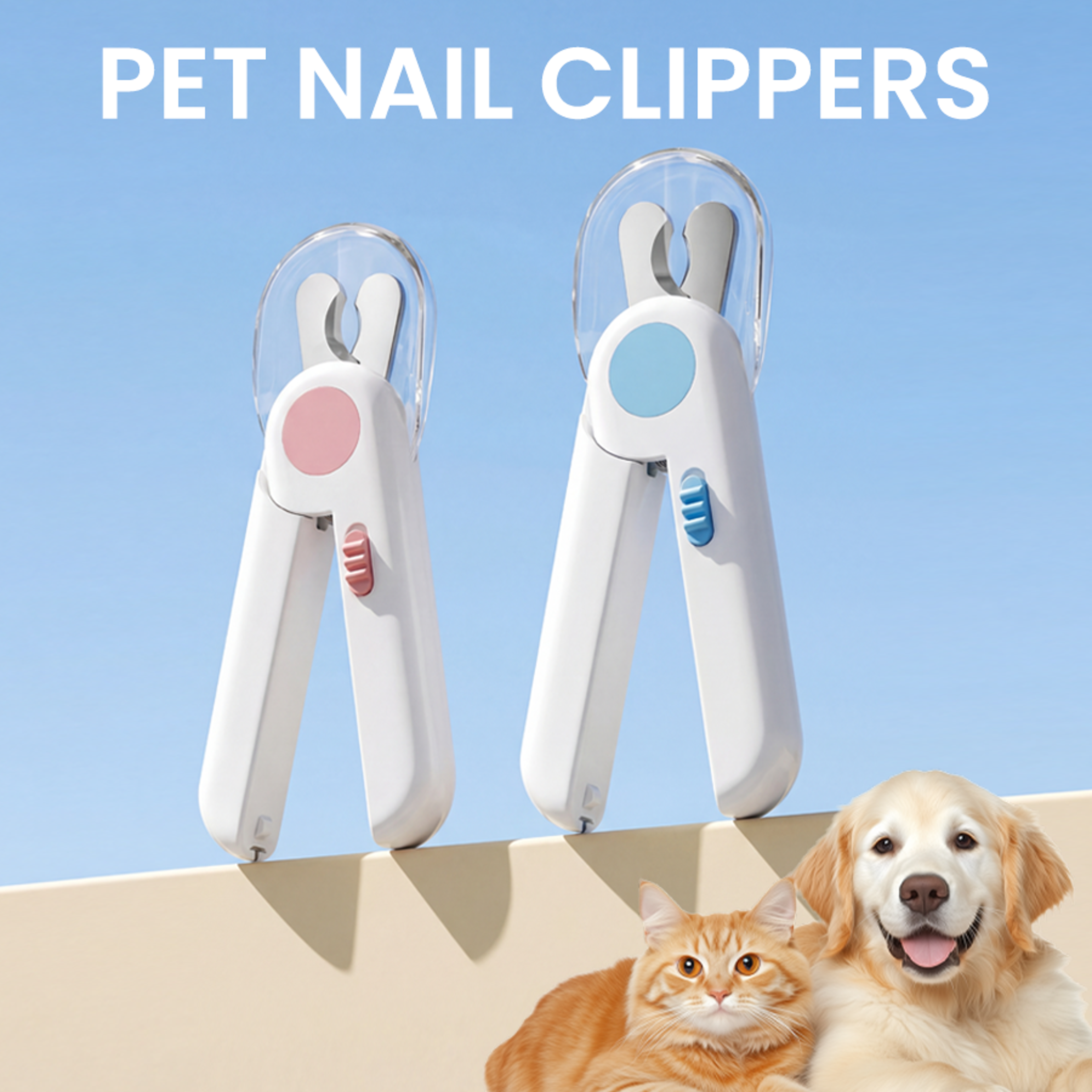 precision pet nail clipper for cats & dogs with rebound spring handle