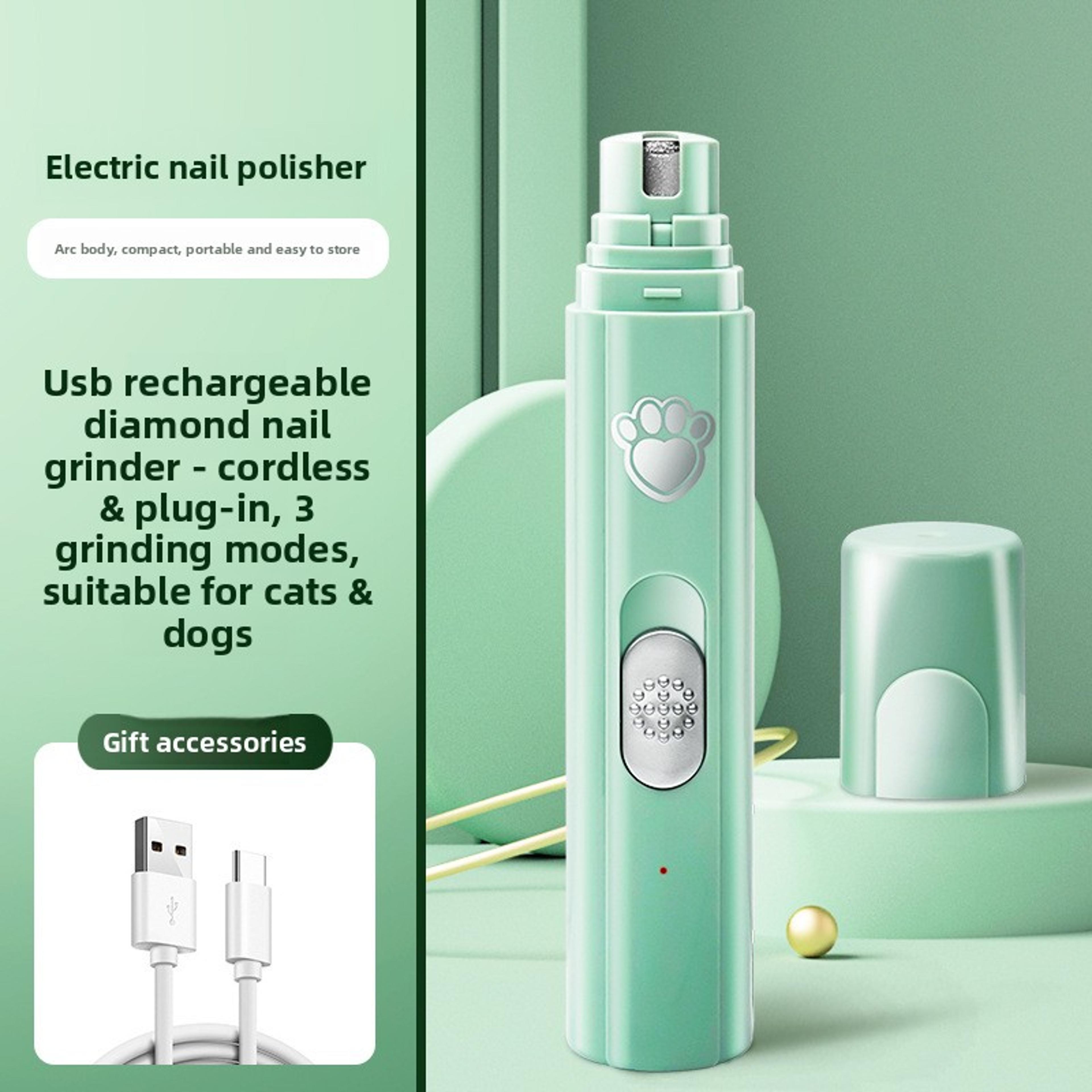USB Rechargeable Dog Nail Grinder For Safe  Painless Pet Grooming 4