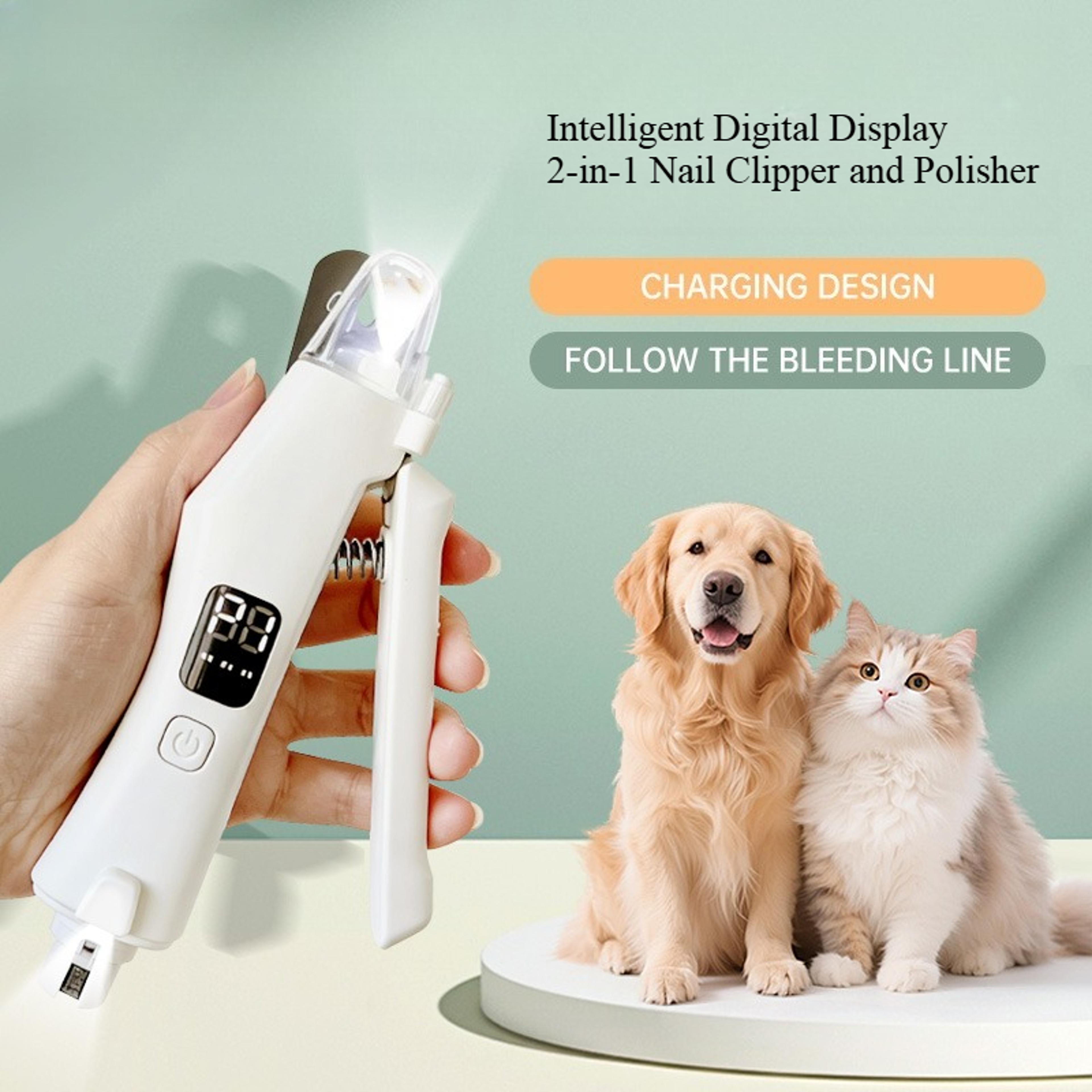 Pet Nail Trimmer  Grinder With LED Light And Digital Display 1