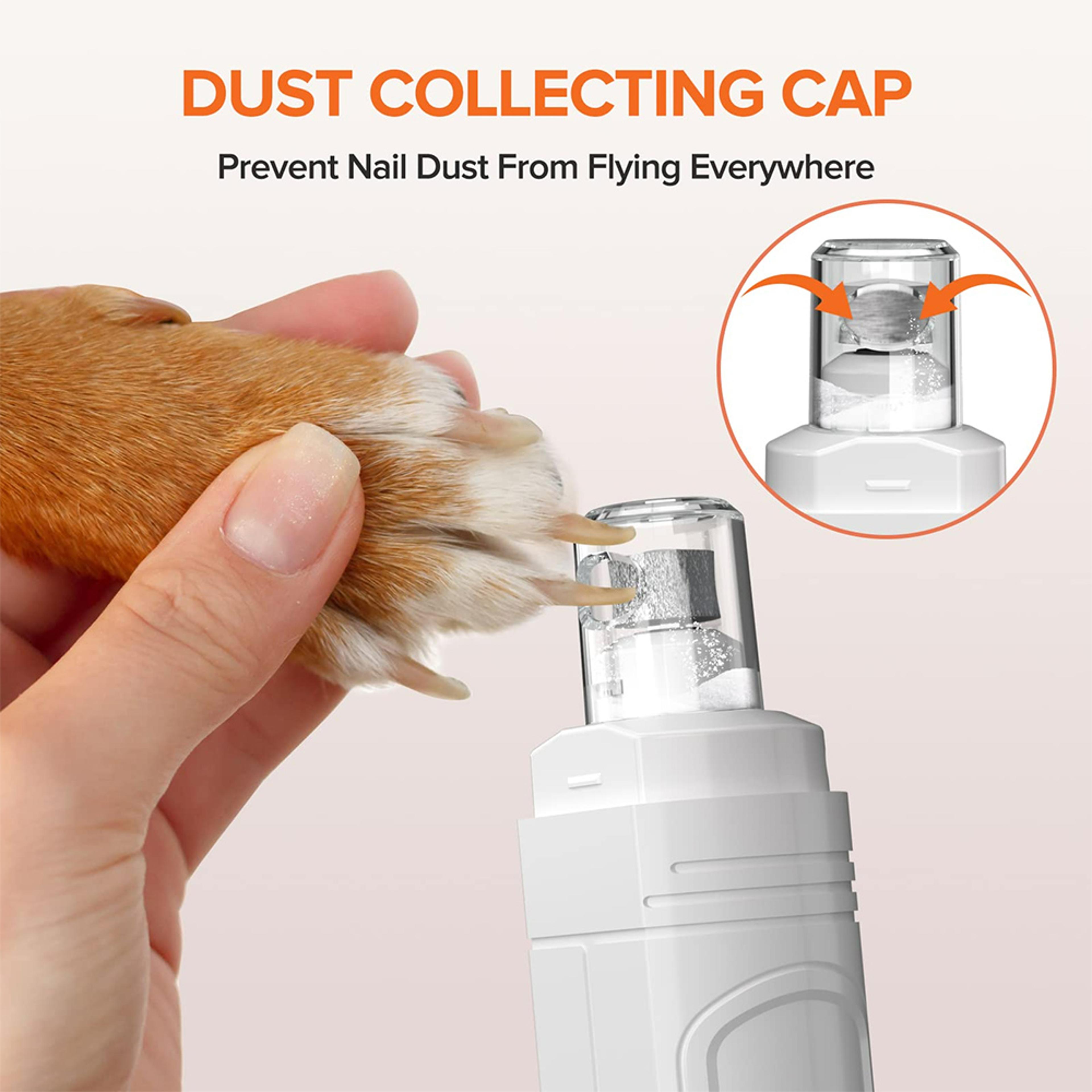 Quiet Rechargeable Pet Nail Grinder With LED Light For Dogs  Cats 0