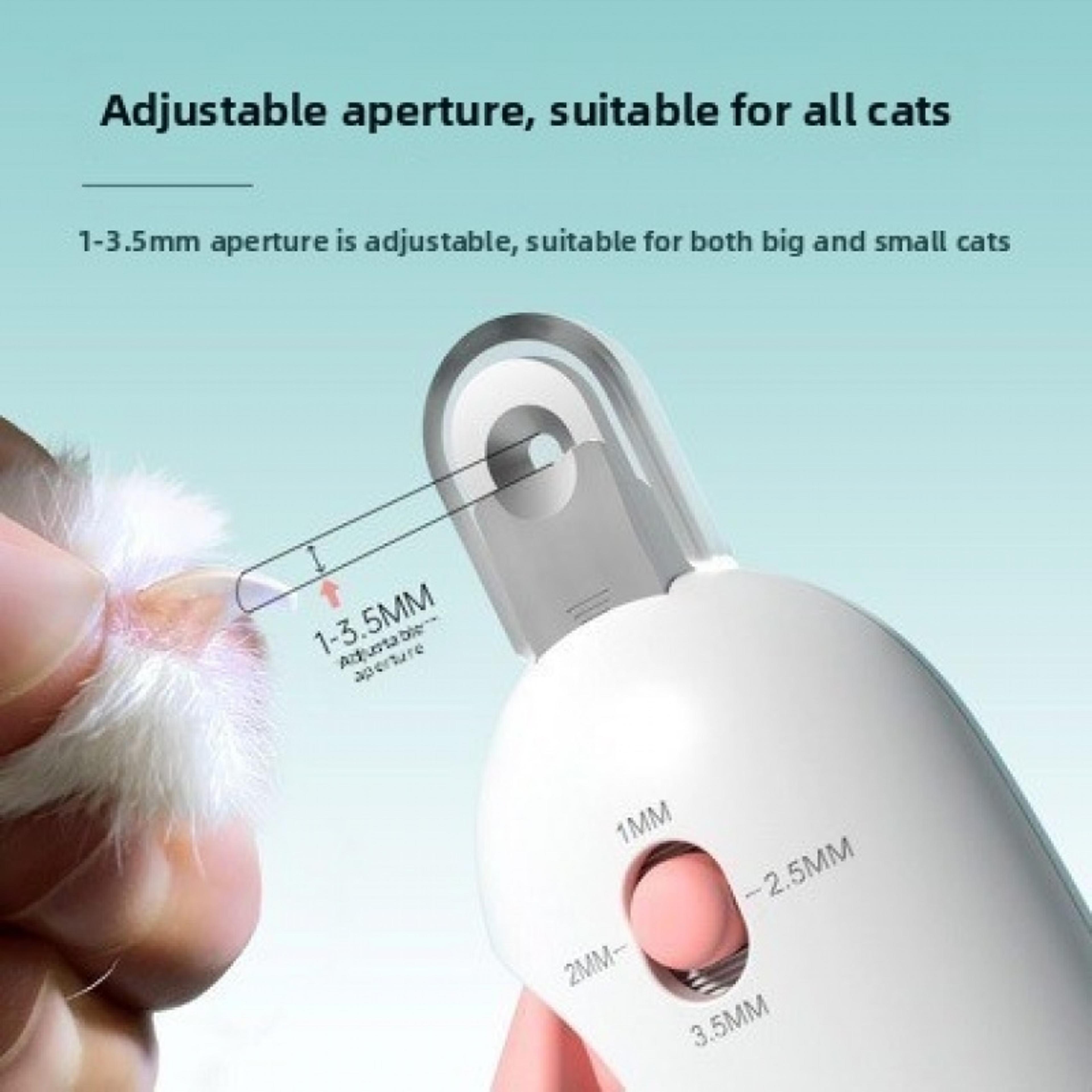 adjustable safety pet nail clipper for cats, rabbits & small animals