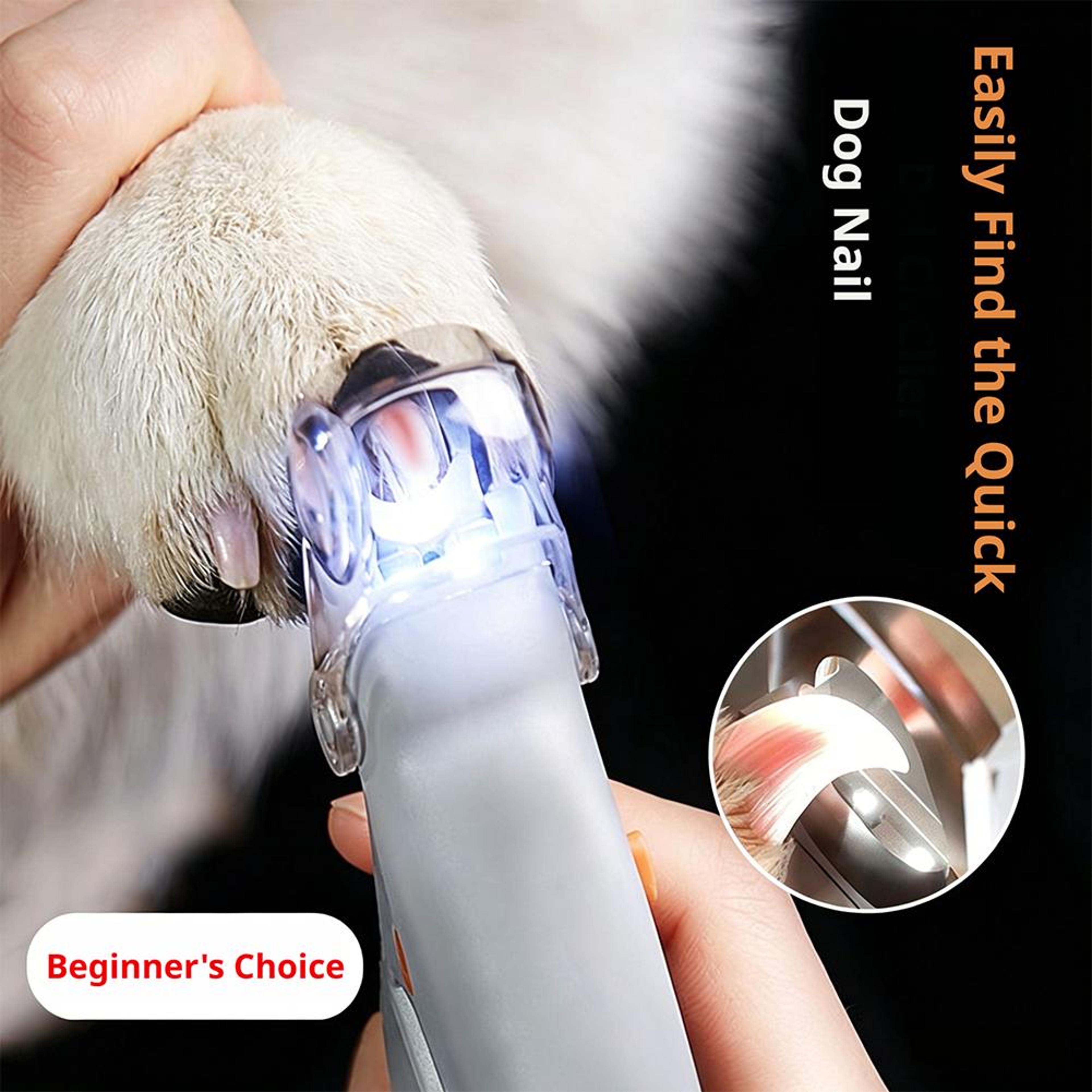 LED Pet Nail Clippers For Dogs  Cats With Magnifier  Safety Guard 4
