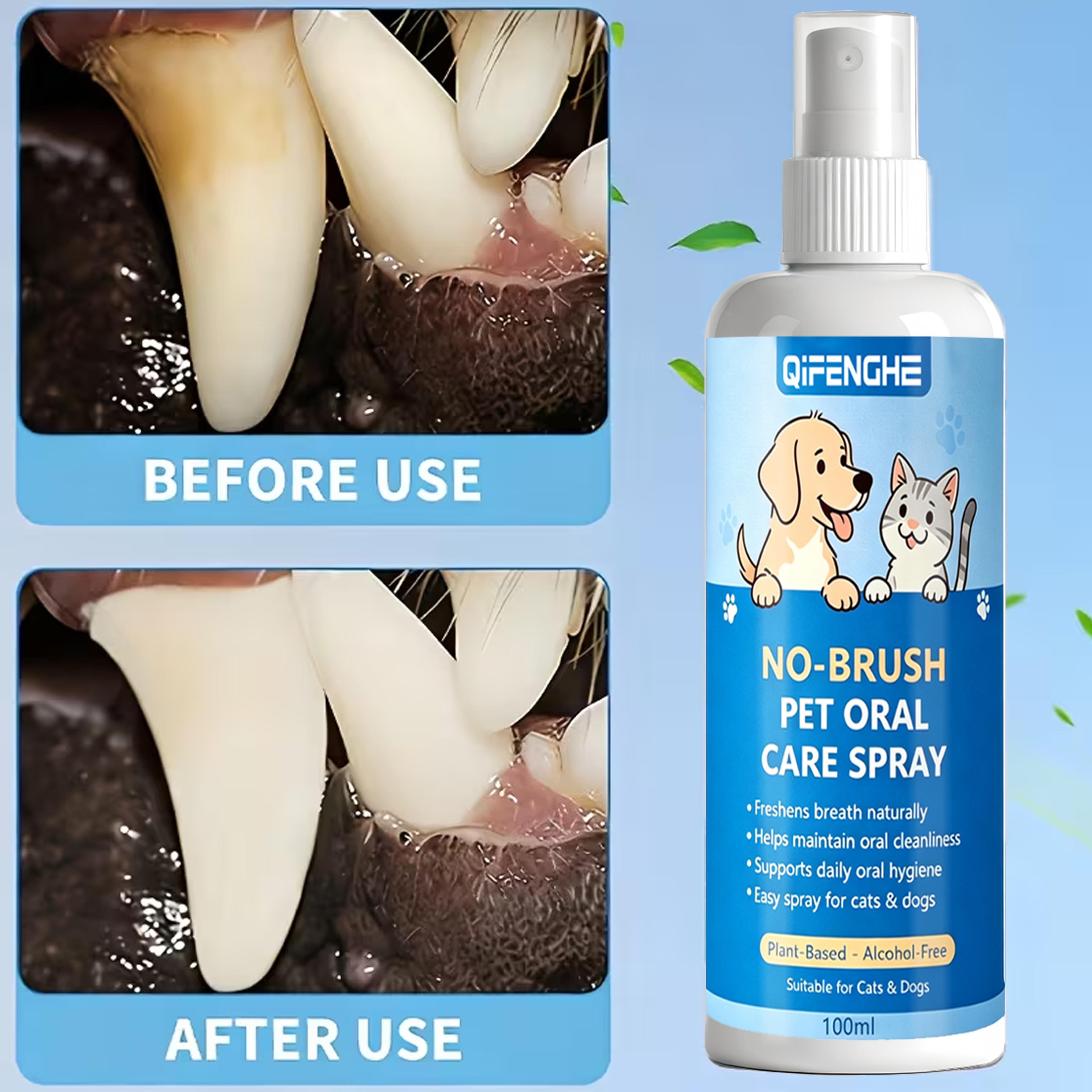 Natural No Brush Pet Oral Care Spray For Fresh Breath  Dental Cleaning 1