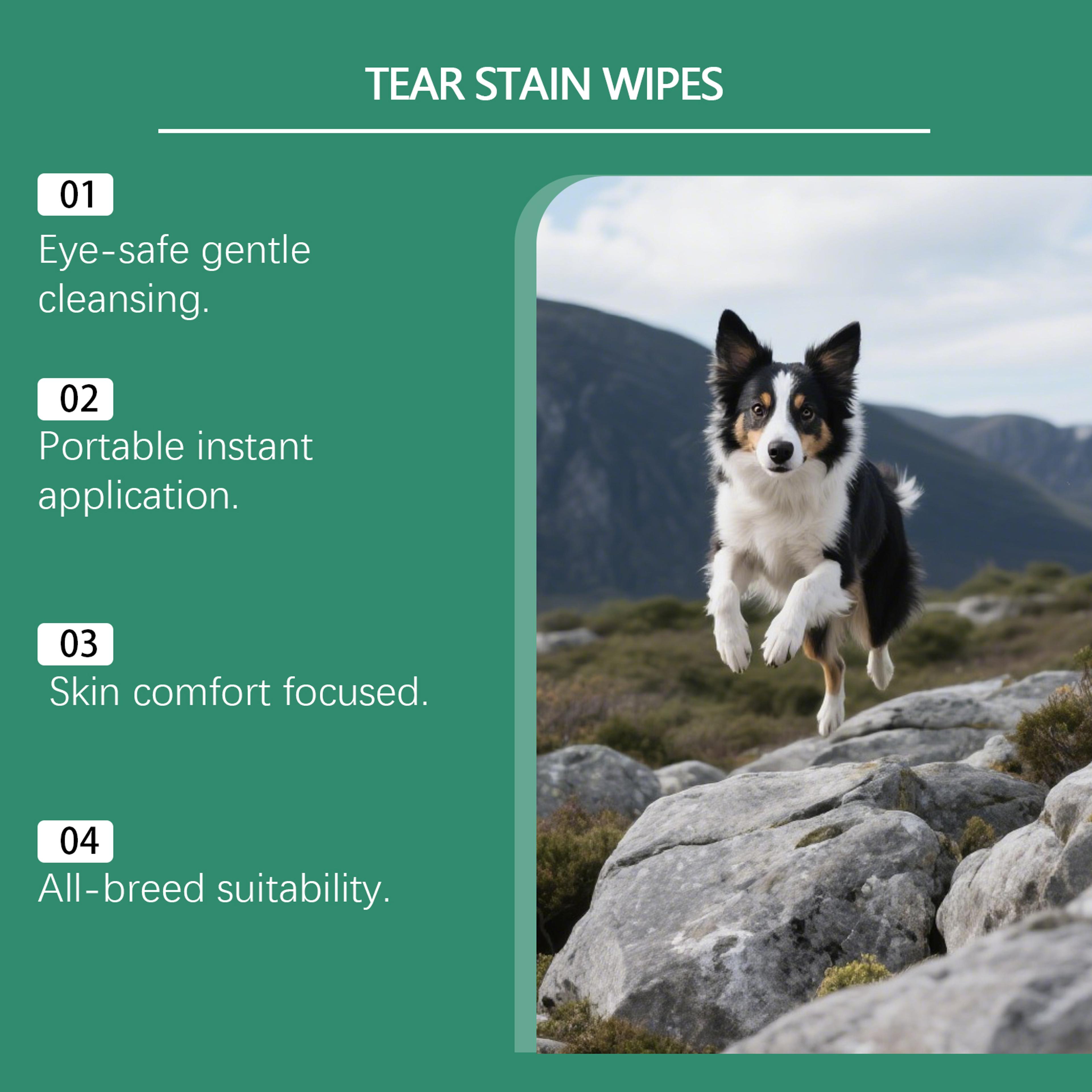 Pet Eye Wipes Gentle Tear Stain Remover  Eye Cleaning Wipes For Dogs And Cats 3