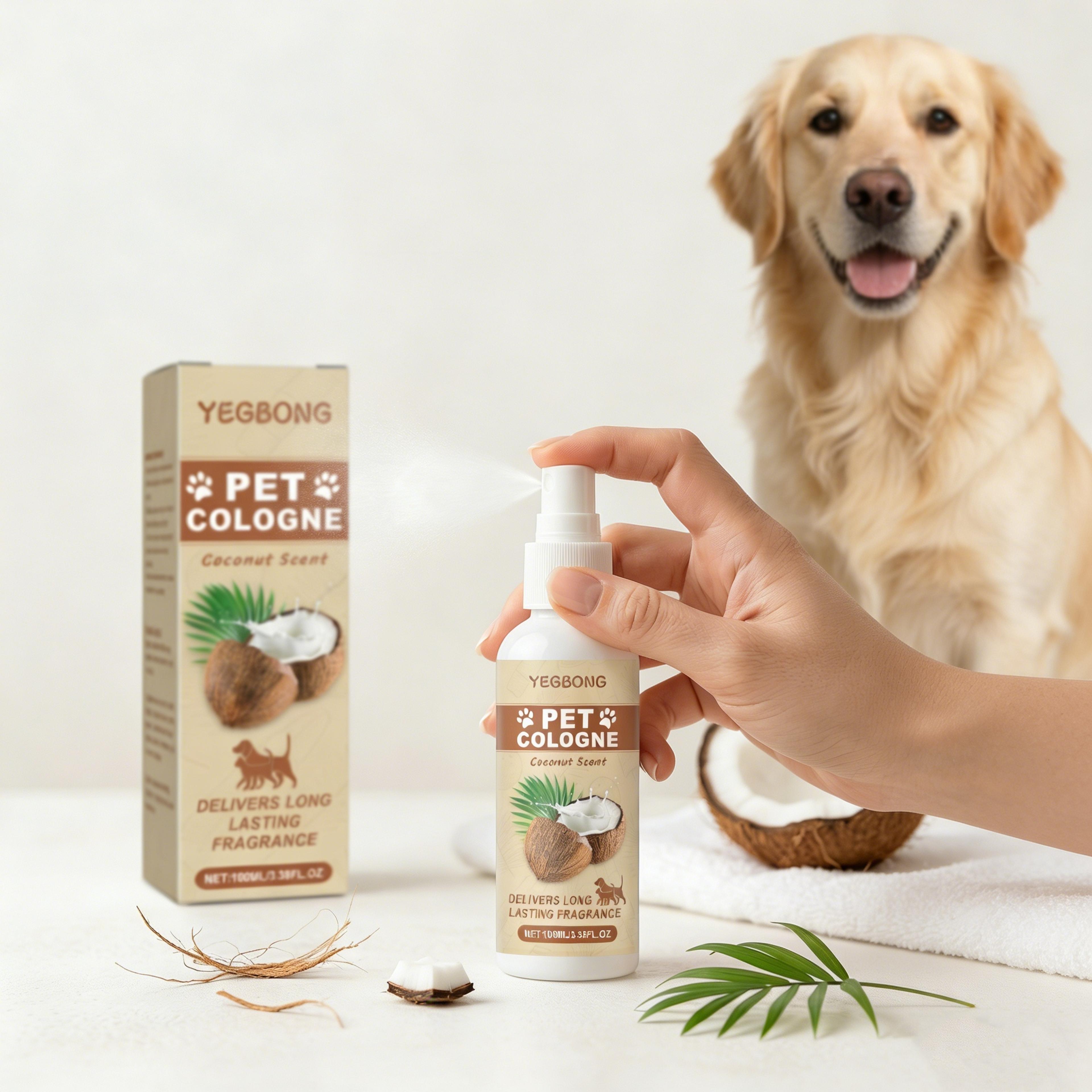 Natural Coconut Oil Pet Deodorizer Spray For Dogs  Cats Long Lasting Odor Removal  Fresh Scent 4