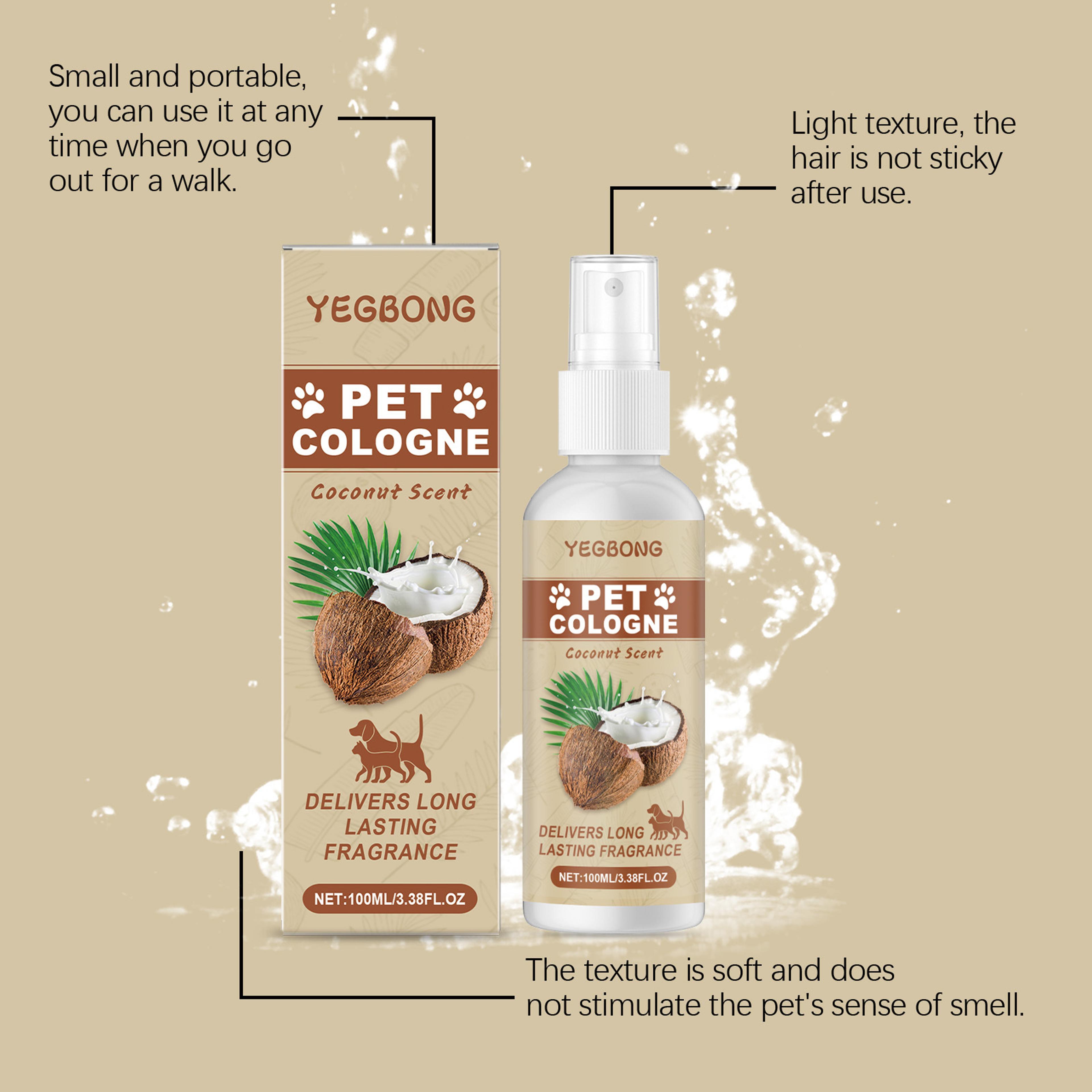Natural Coconut Oil Pet Deodorizer Spray For Dogs  Cats Long Lasting Odor Removal  Fresh Scent 5