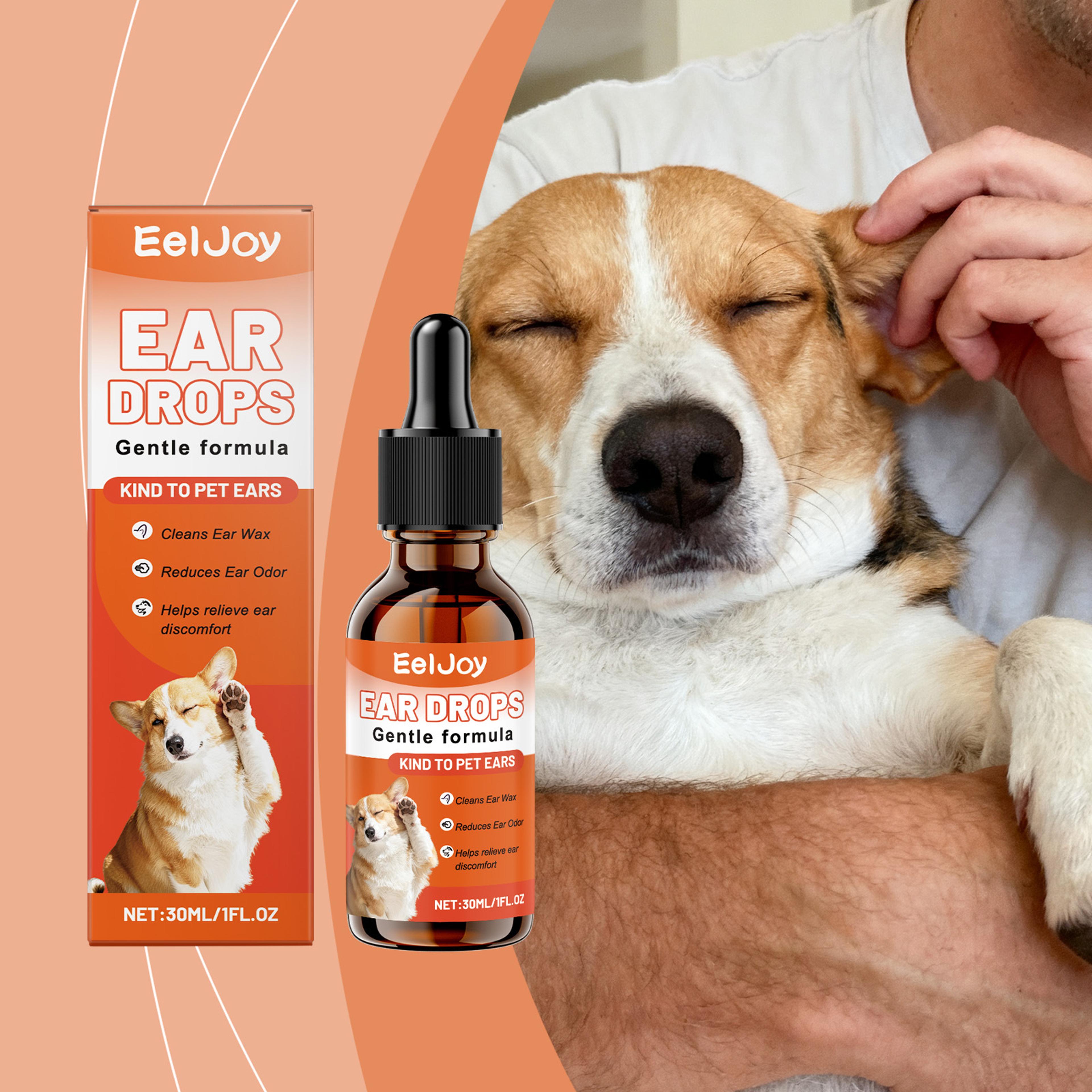 dog ear cleaner drops ear wax removal & itch relief pet ear cleaning solution