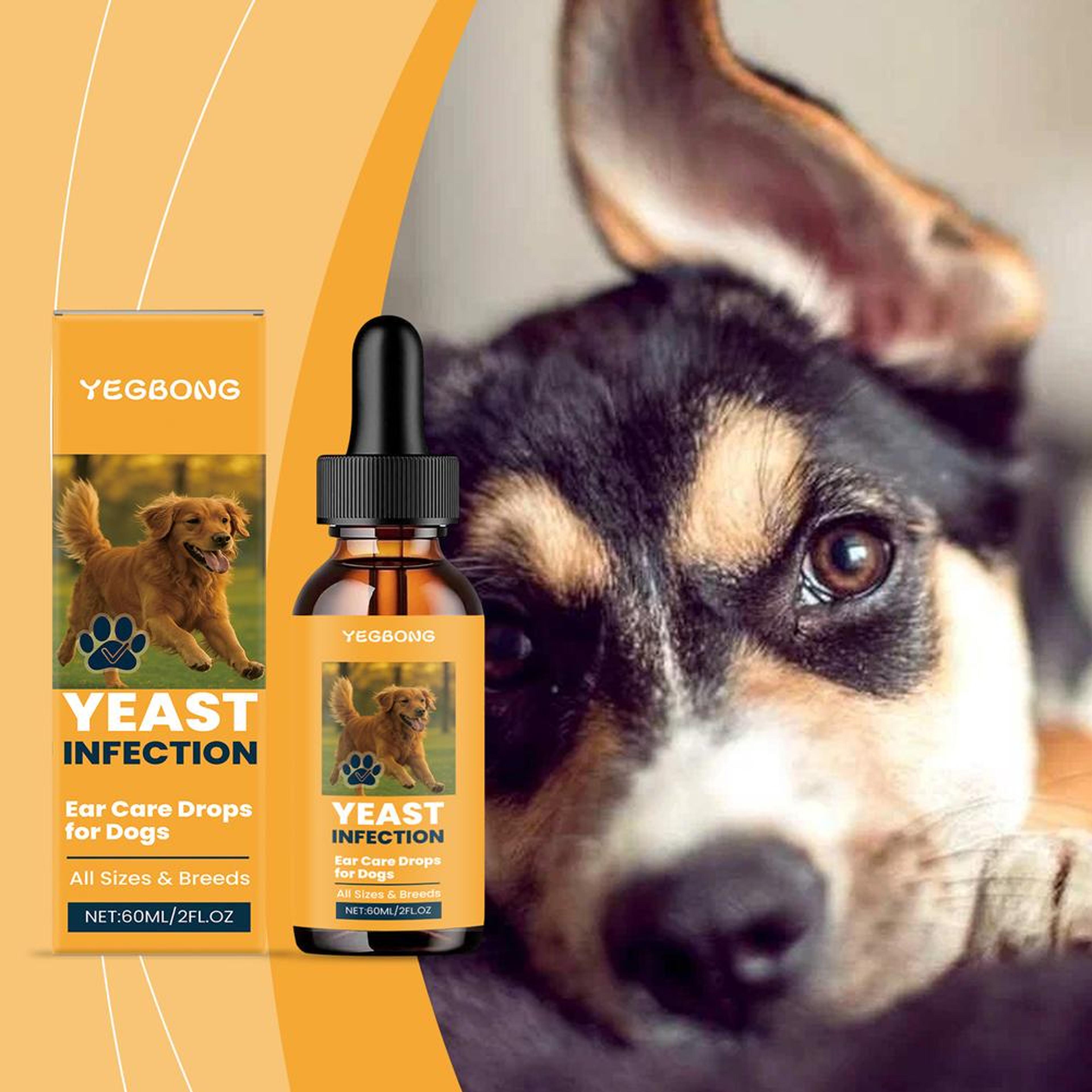 Dog Ear Infection Treatment Drops Gentle Dog Ear Cleaner For Itch  Odor Relief 1