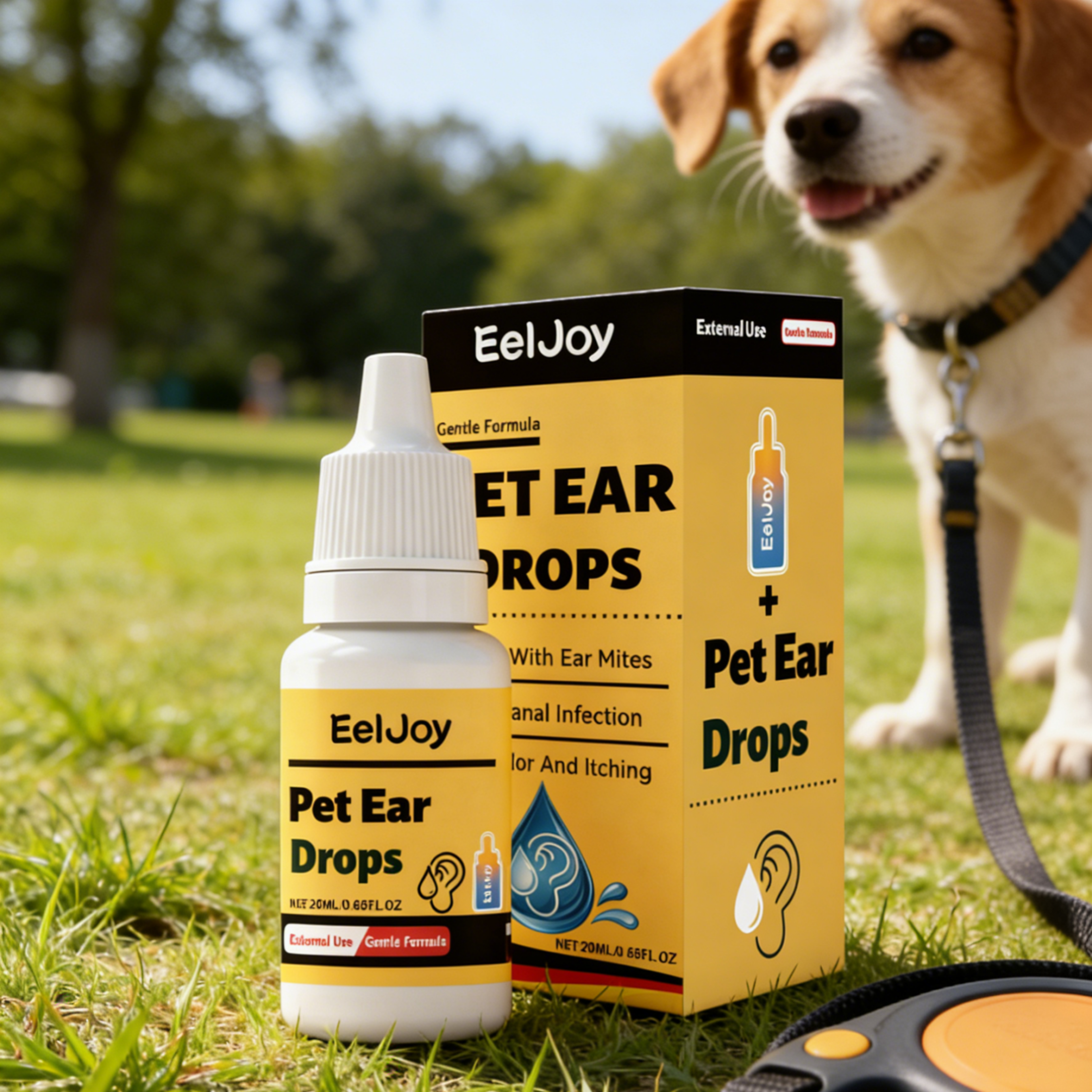 Pet Ear Drops For Dogs  Cats Ear Cleaner Itch Relief  Odor Removal 20ml 2