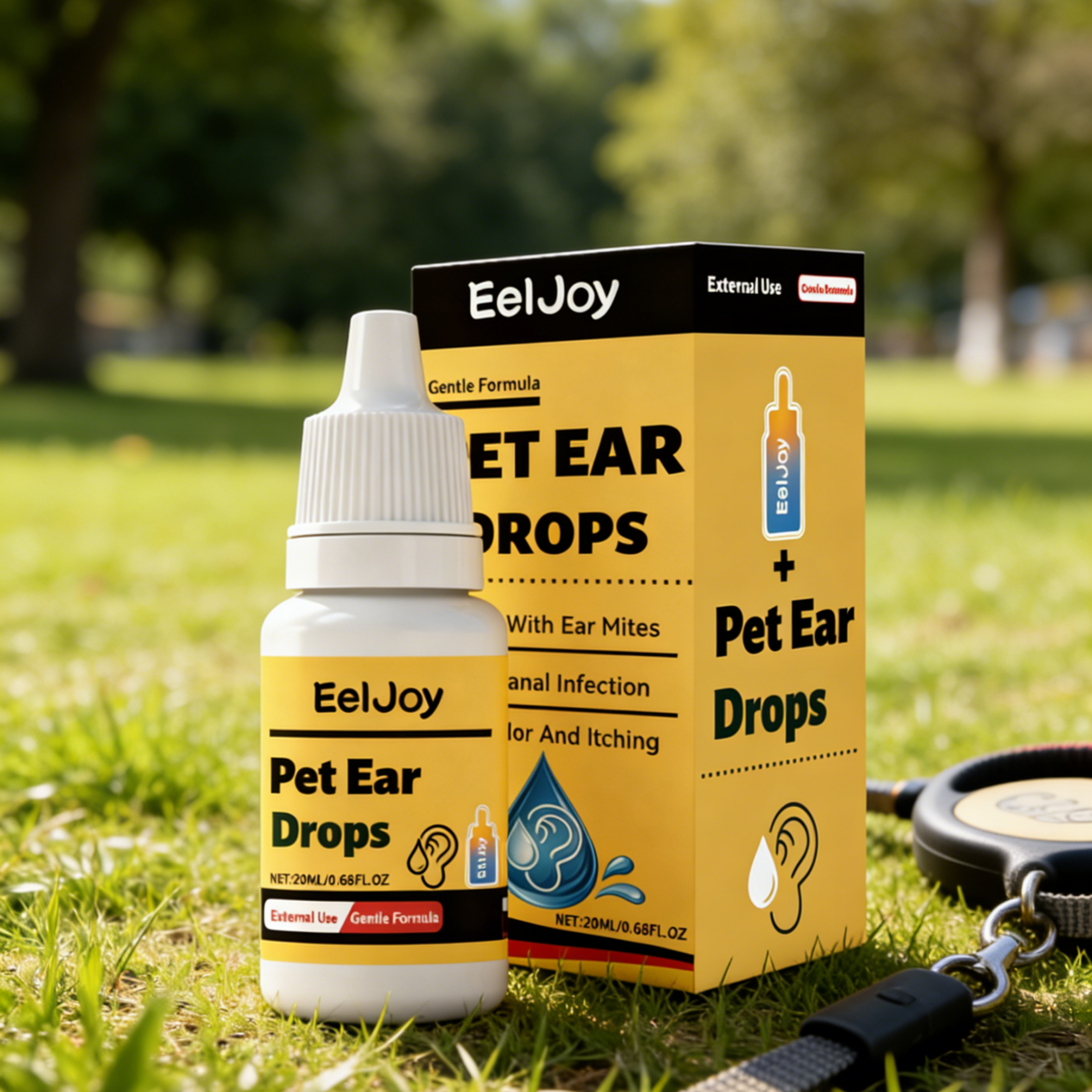 Pet Ear Drops For Dogs  Cats Ear Cleaner Itch Relief  Odor Removal 20ml 1