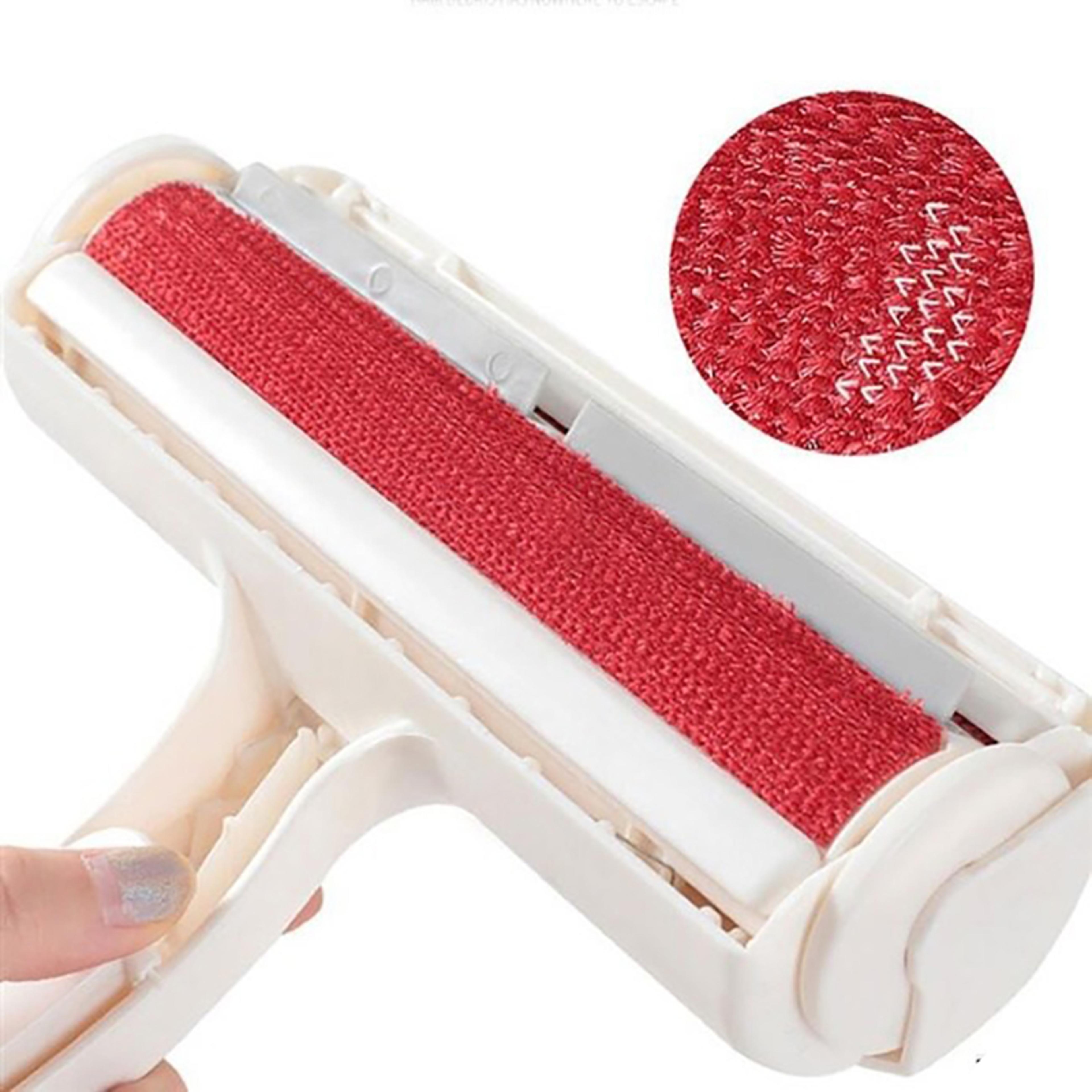 reusable pet hair remover roller dog & cat fur lint brush for furniture, car & clothes