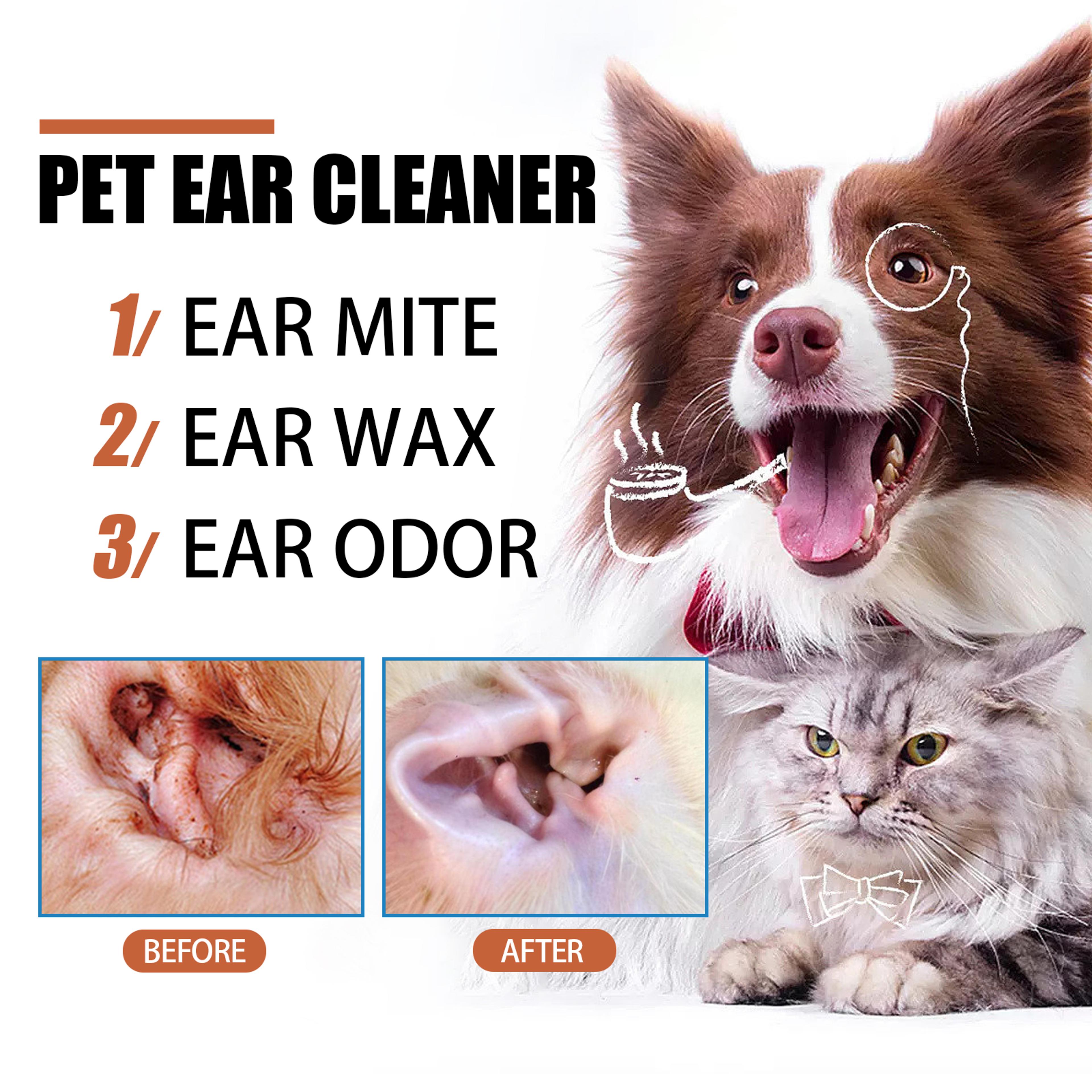Pet Ear Cleaning Drops For Dogs  Cats Ear Wax Remover  Ear Infection Care Solution 3