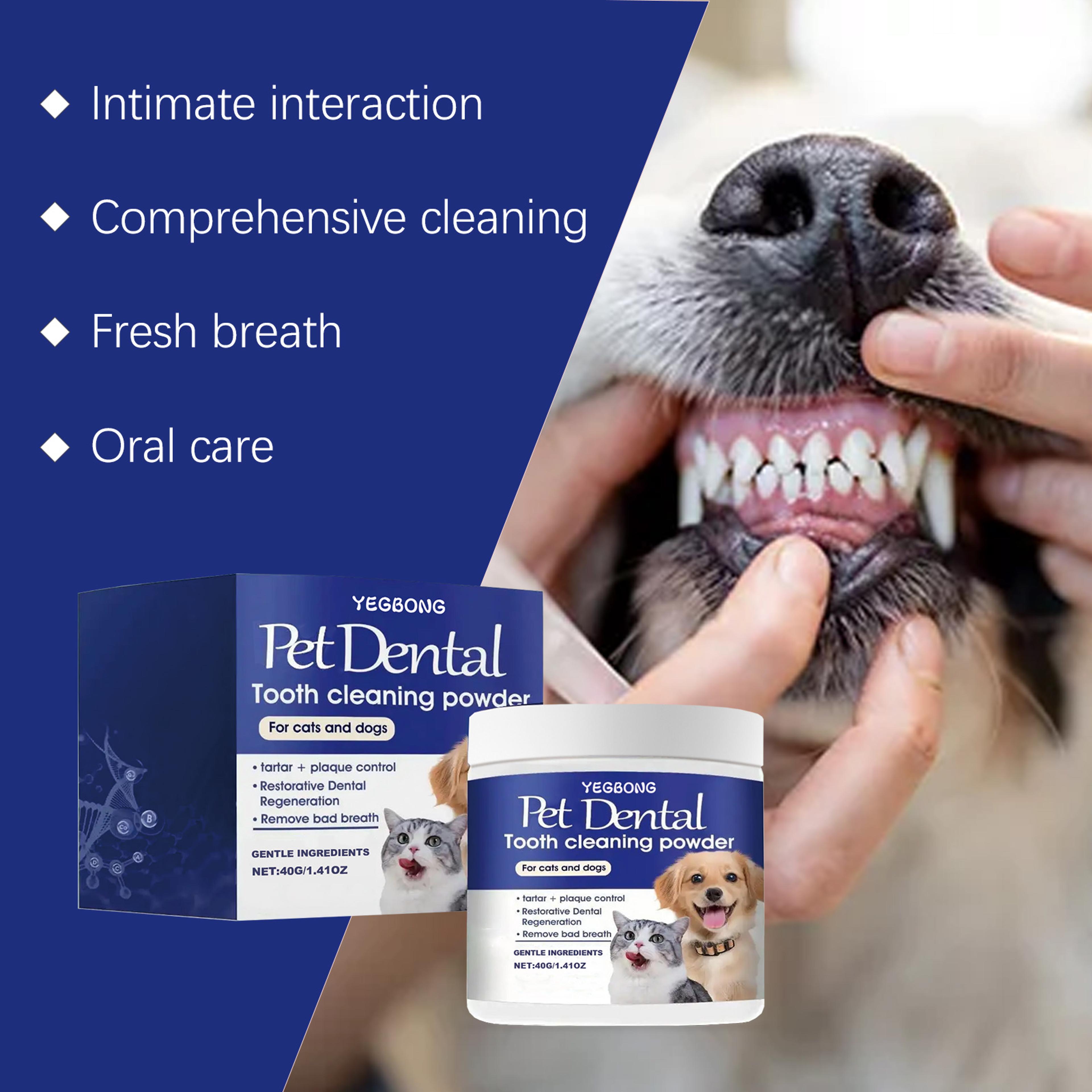Pet Dental Powder For Dog Teeth Cleaning Tartar Removal  Fresh Breath Care 5