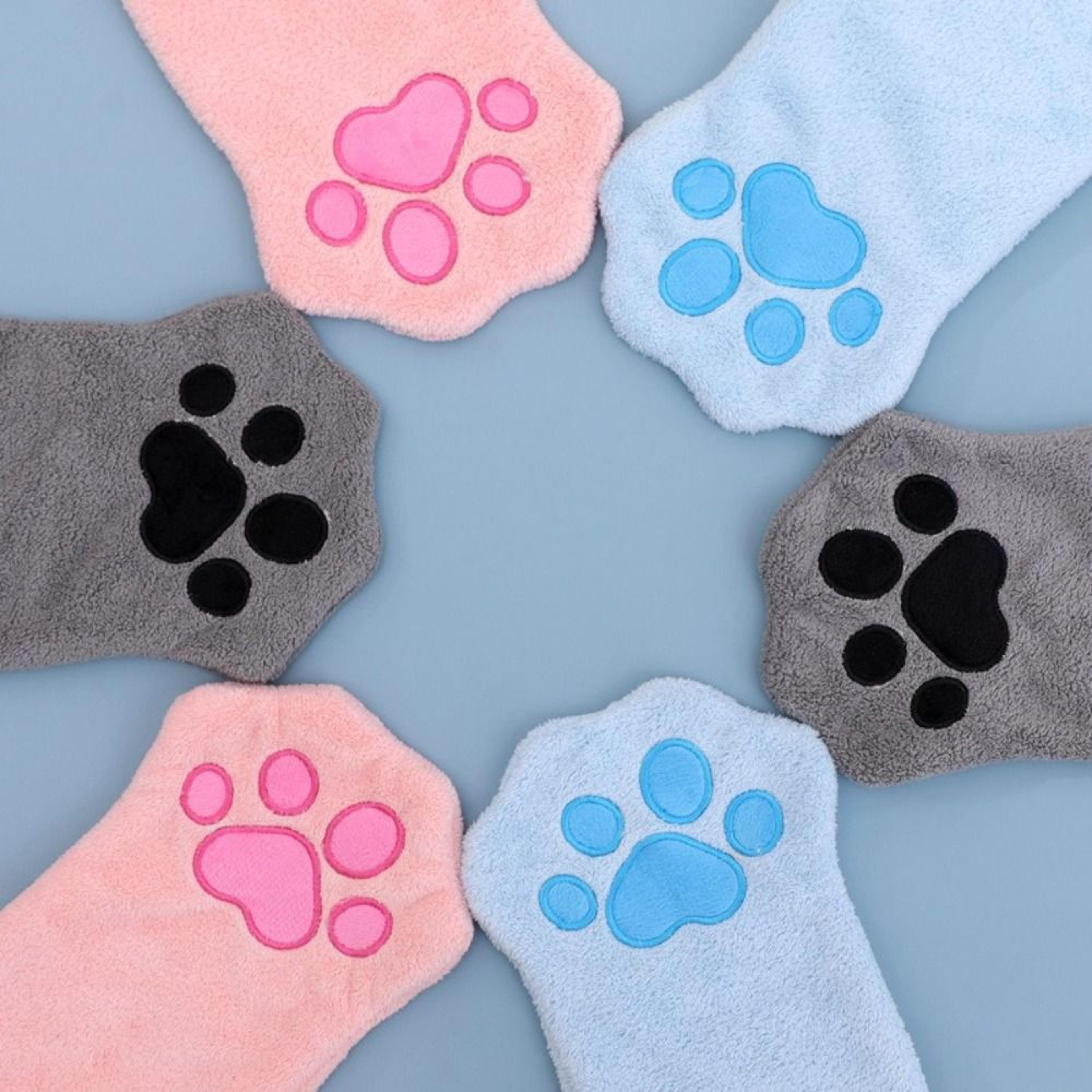 Double Sided Pet Bath Gloves Absorbent Microfiber Dog Drying Mitts Hangable Quick Dry Towel Gloves 4