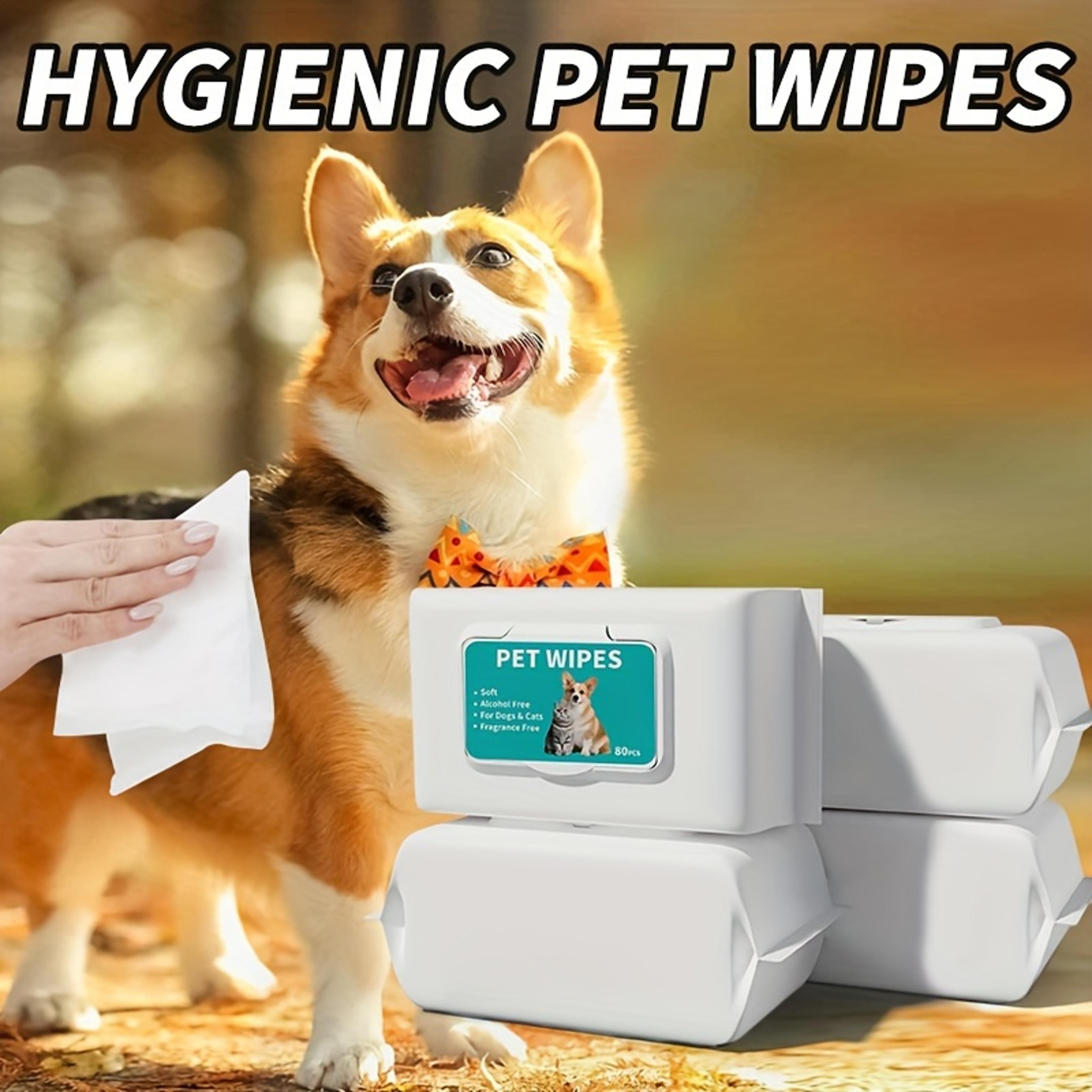 Hypoallergenic Dog  Cat Grooming Wipes Tear Stain Remover Deodorizing Pet Cleaning Wipes 1