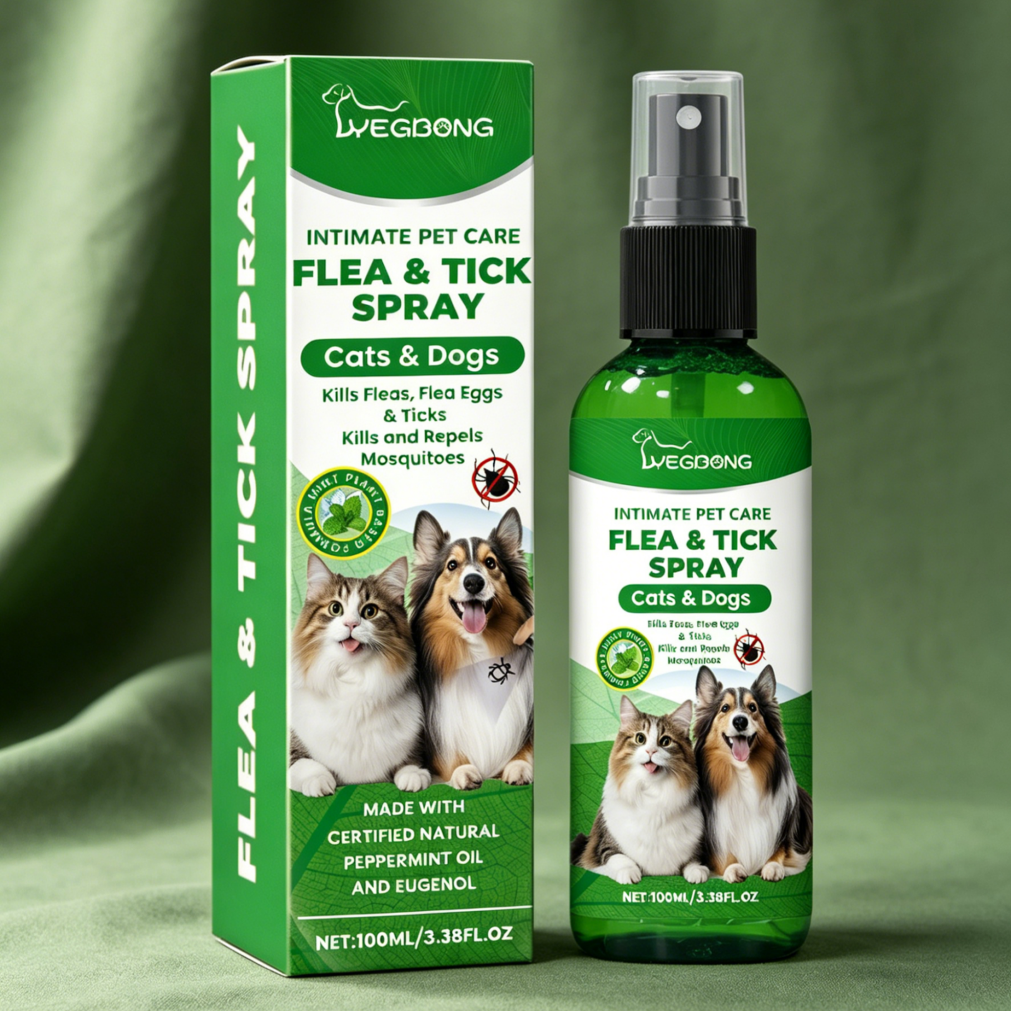 Natural Flea And Tick Spray For Dogs  Pets Long Lasting Insect Repellent Treatment 4