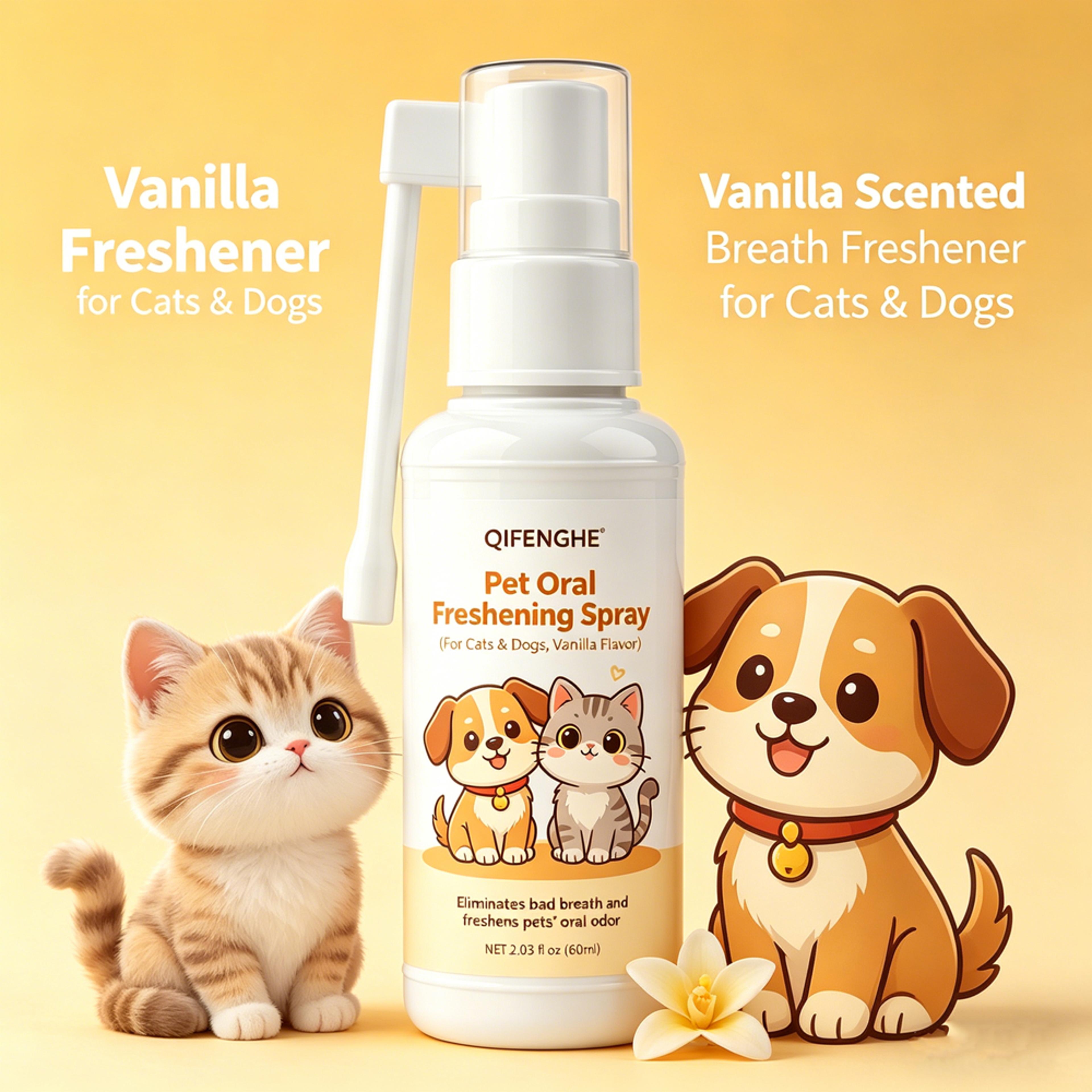 Fresh Paws Vanilla Pet Dental Spray For Dogs  Cats Breath Freshener And Teeth Cleaner 2
