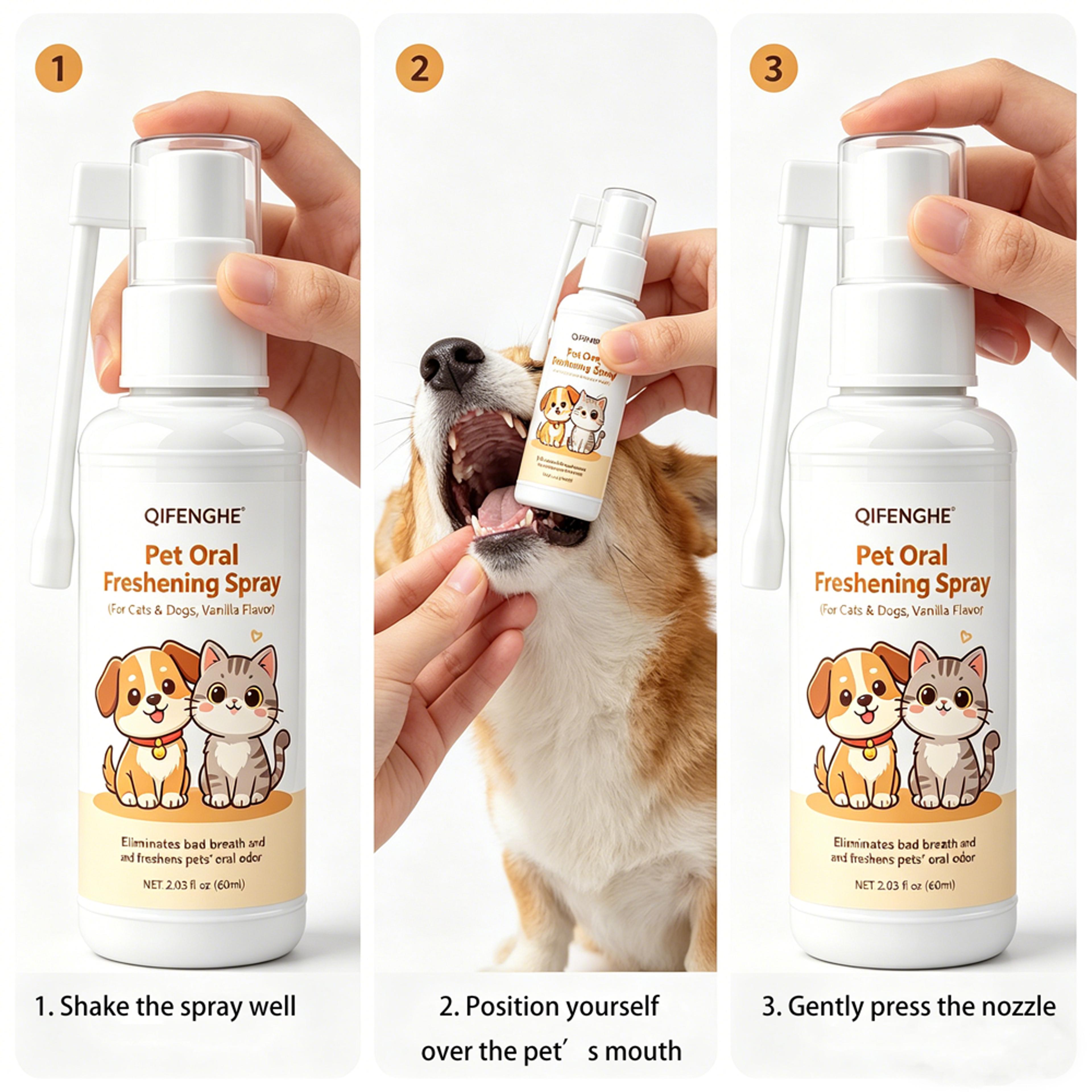 Fresh Paws Vanilla Pet Dental Spray For Dogs  Cats Breath Freshener And Teeth Cleaner 4