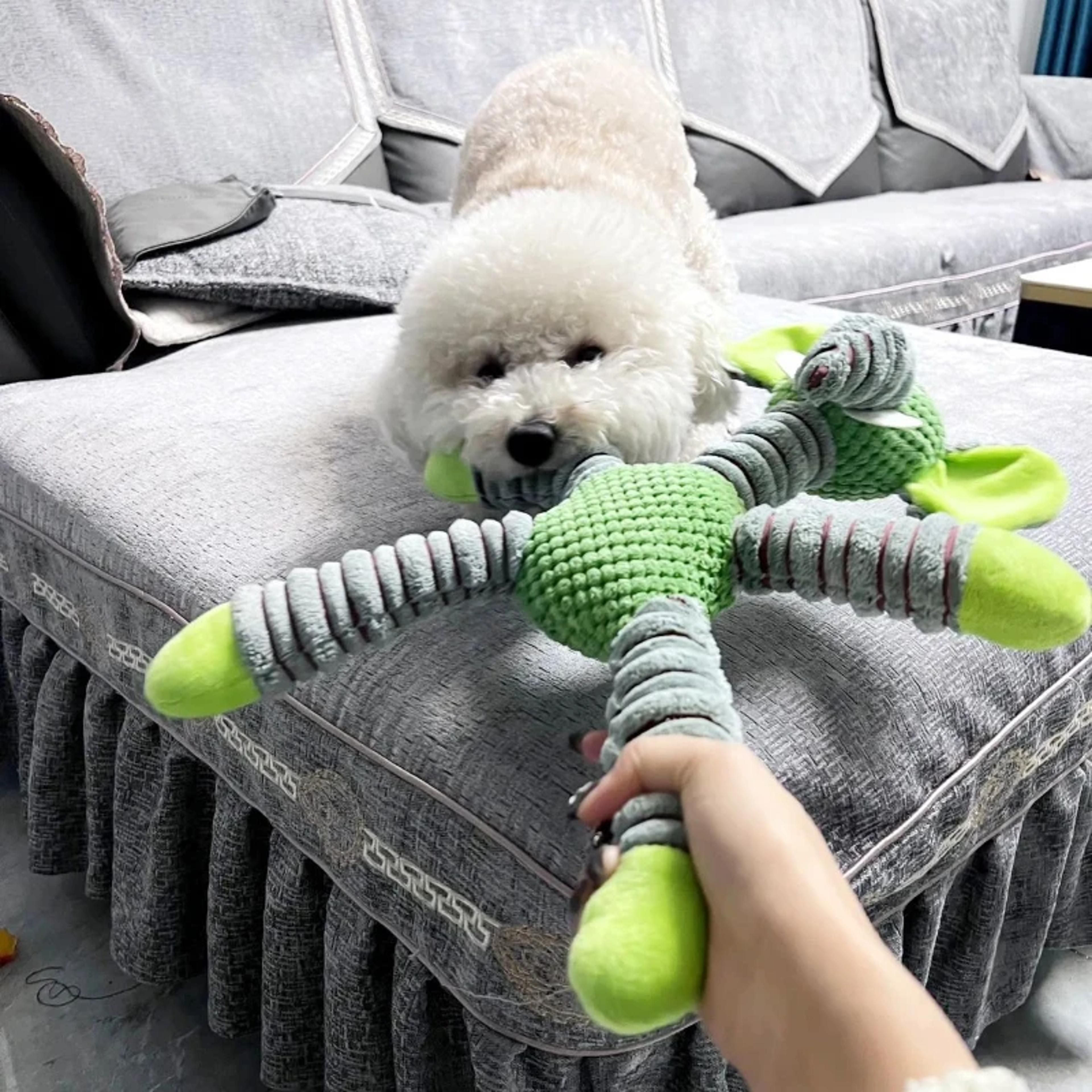animal plush dog chew toy with squeaker for large dogs & puppies