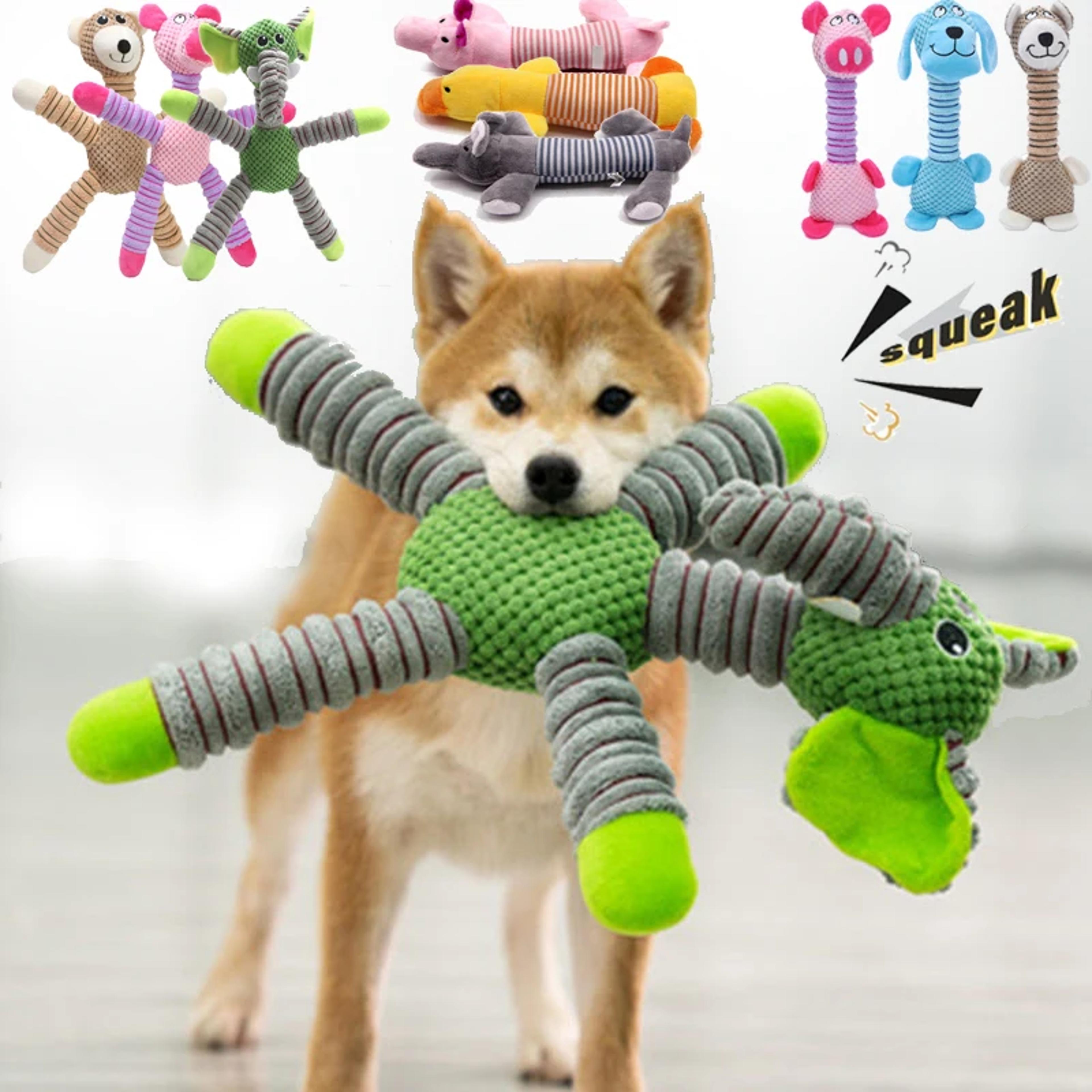 Animal Plush Dog Chew Toy With Squeaker For Large Dogs  Puppies 1