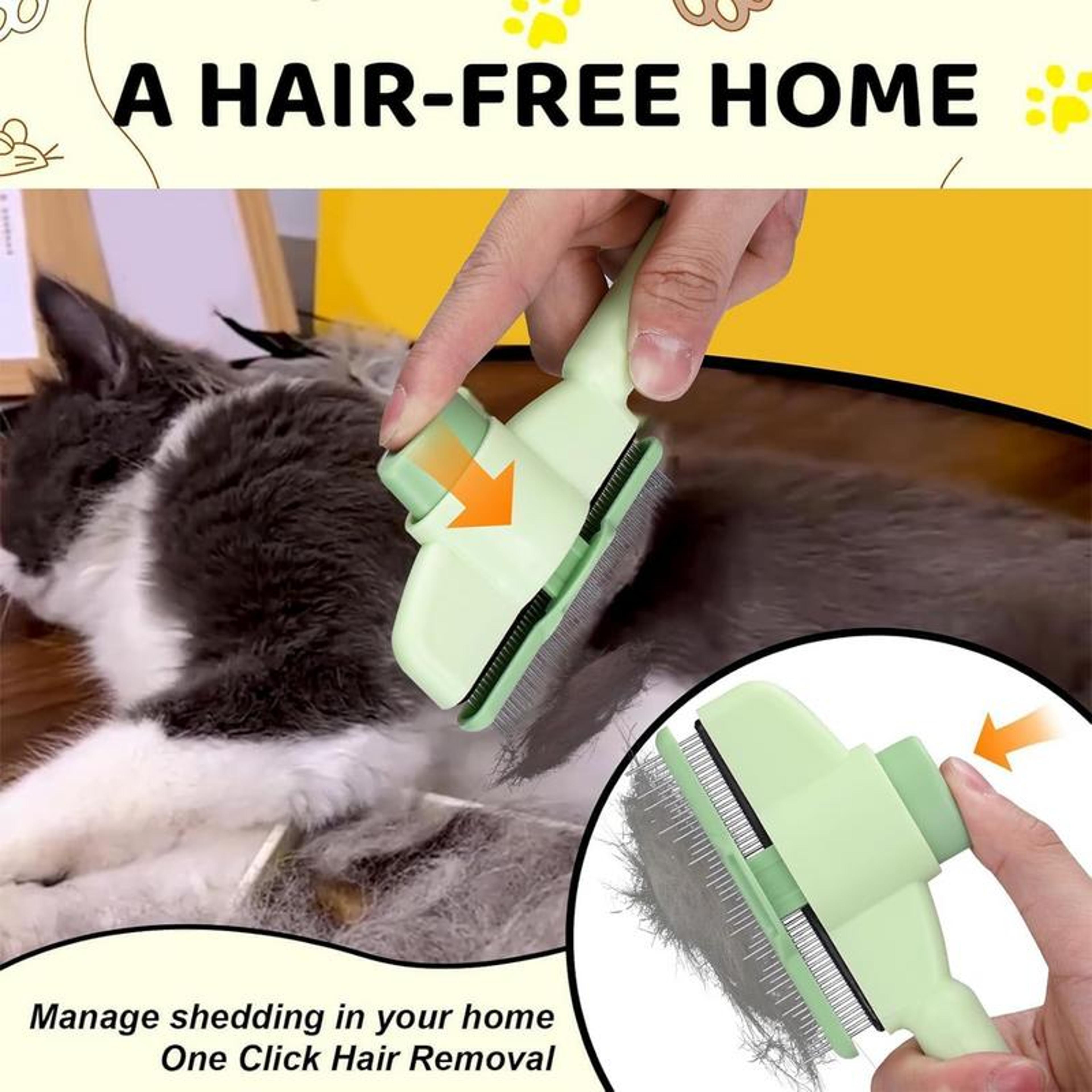 Self Cleaning Slicker Brush For Dogs  Cats Pet Grooming Brush With Deshedding  Detangling 3