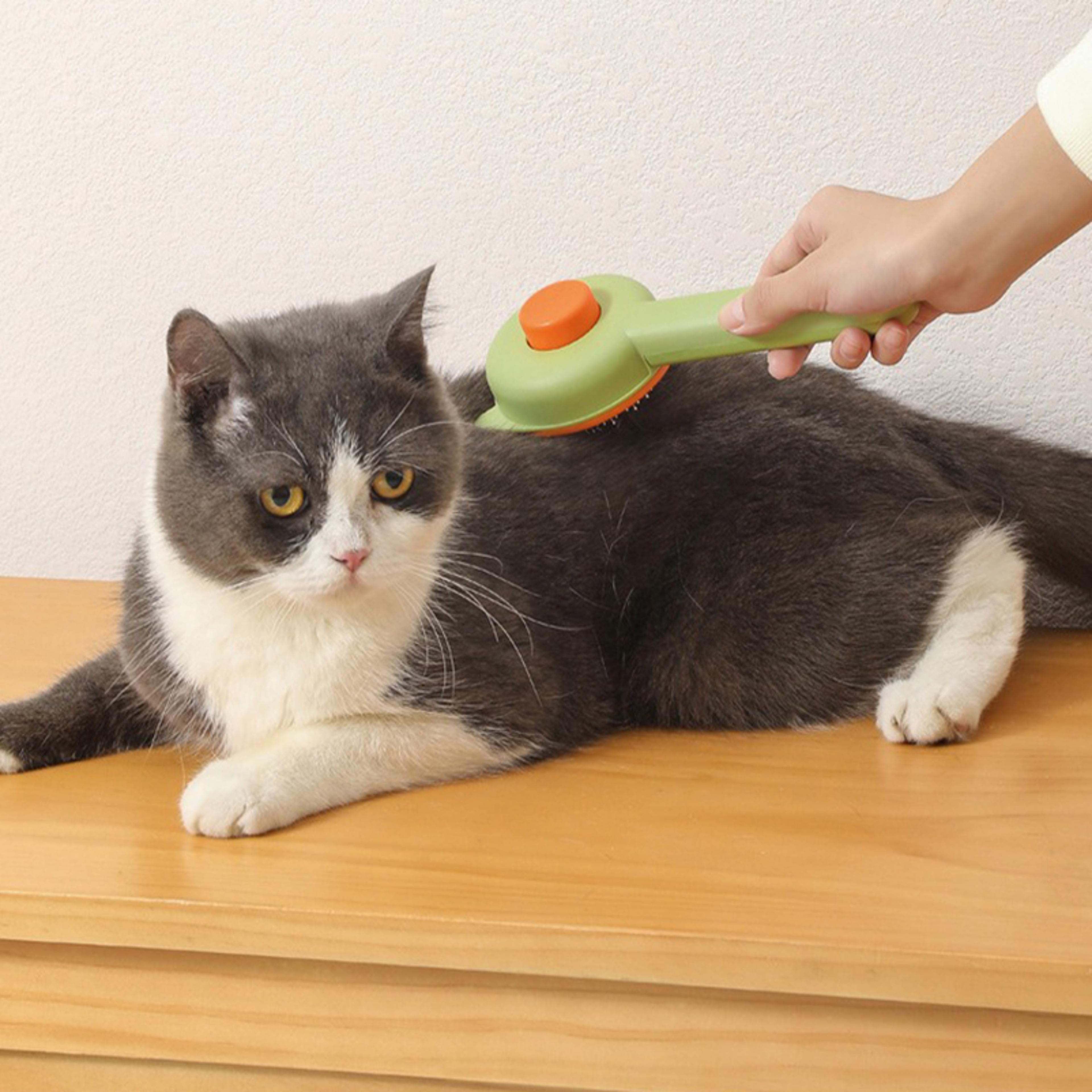 Self Cleaning Cat Grooming Brush For Long Hair Cats  Dogs Pet Deshedding Brush 2