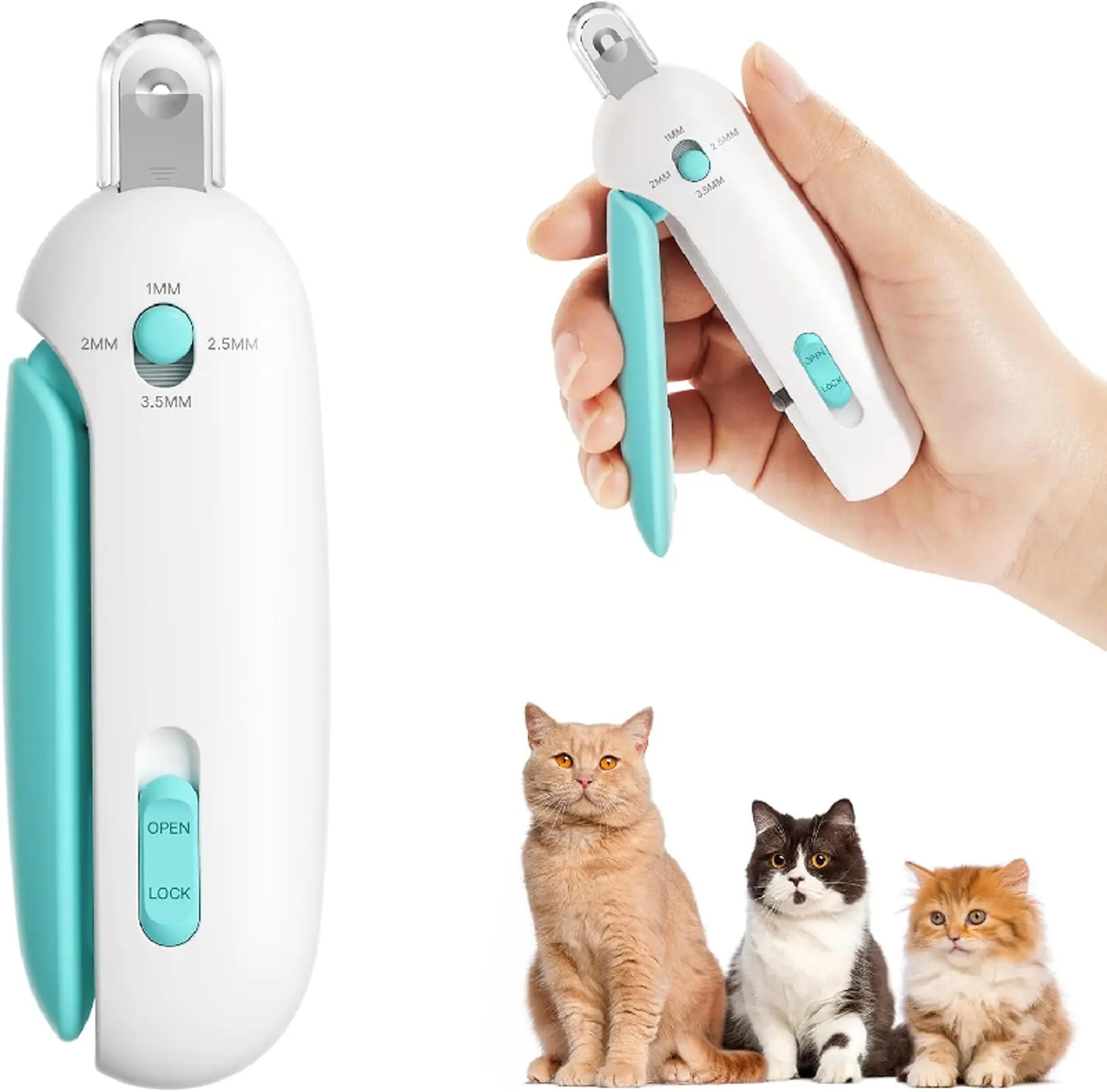 safe trim pet nail clippers with adjustable safety guard & stainless steel precision blades