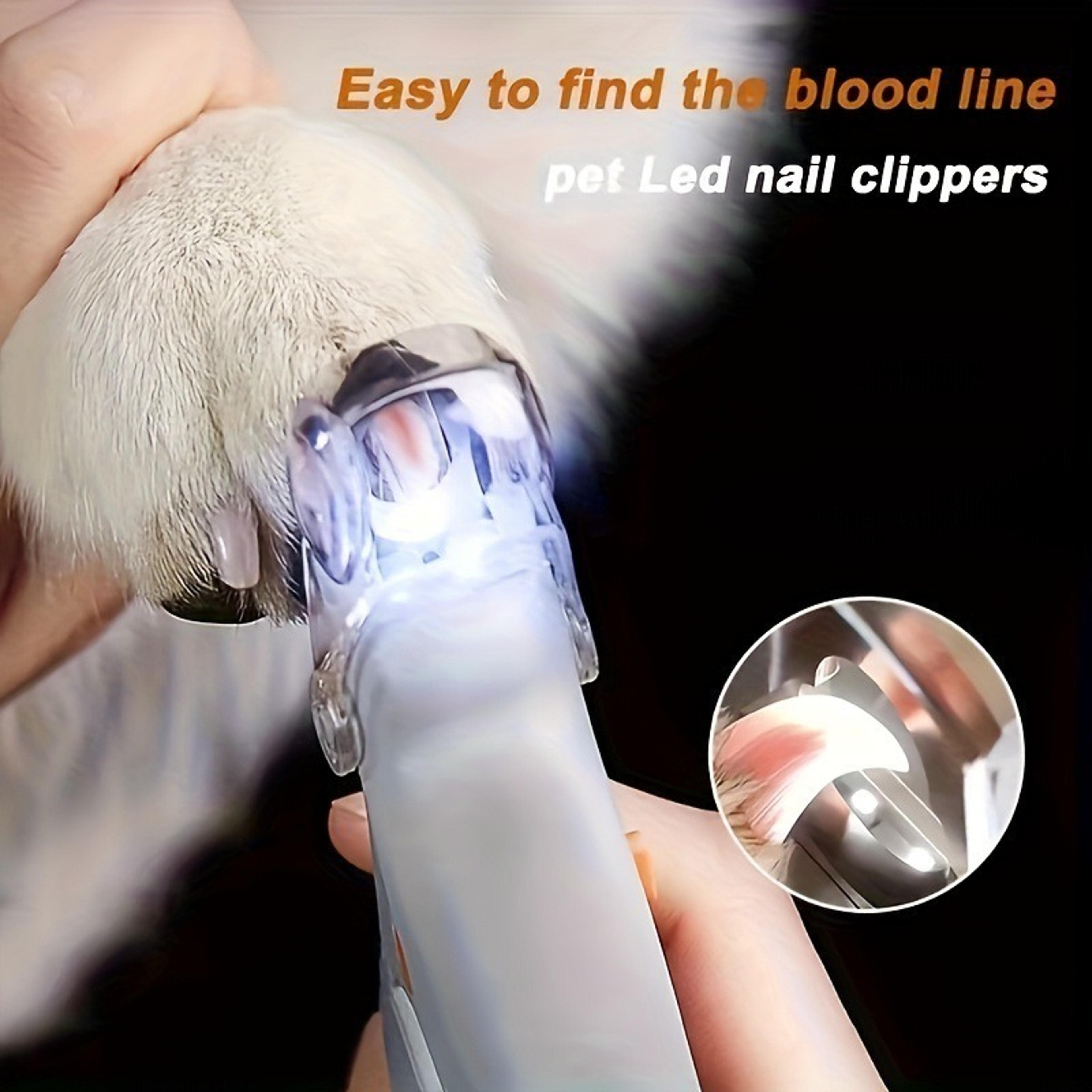 led pet nail clippers for dogs & cats professional safe grooming trimmer with precision light