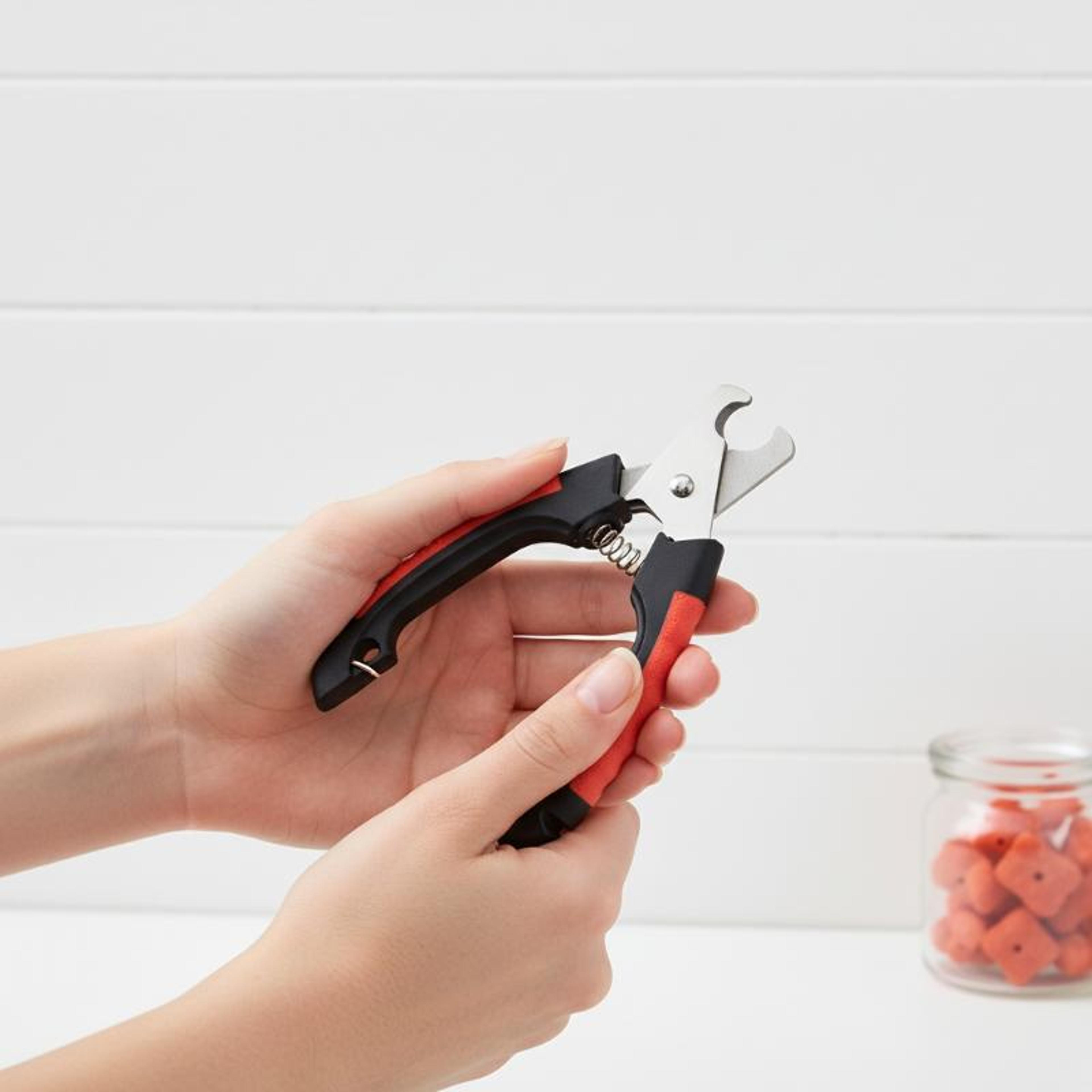 safe grip pet nail clippers for dogs, cats & rabbits professional stainless steel nail trimmer