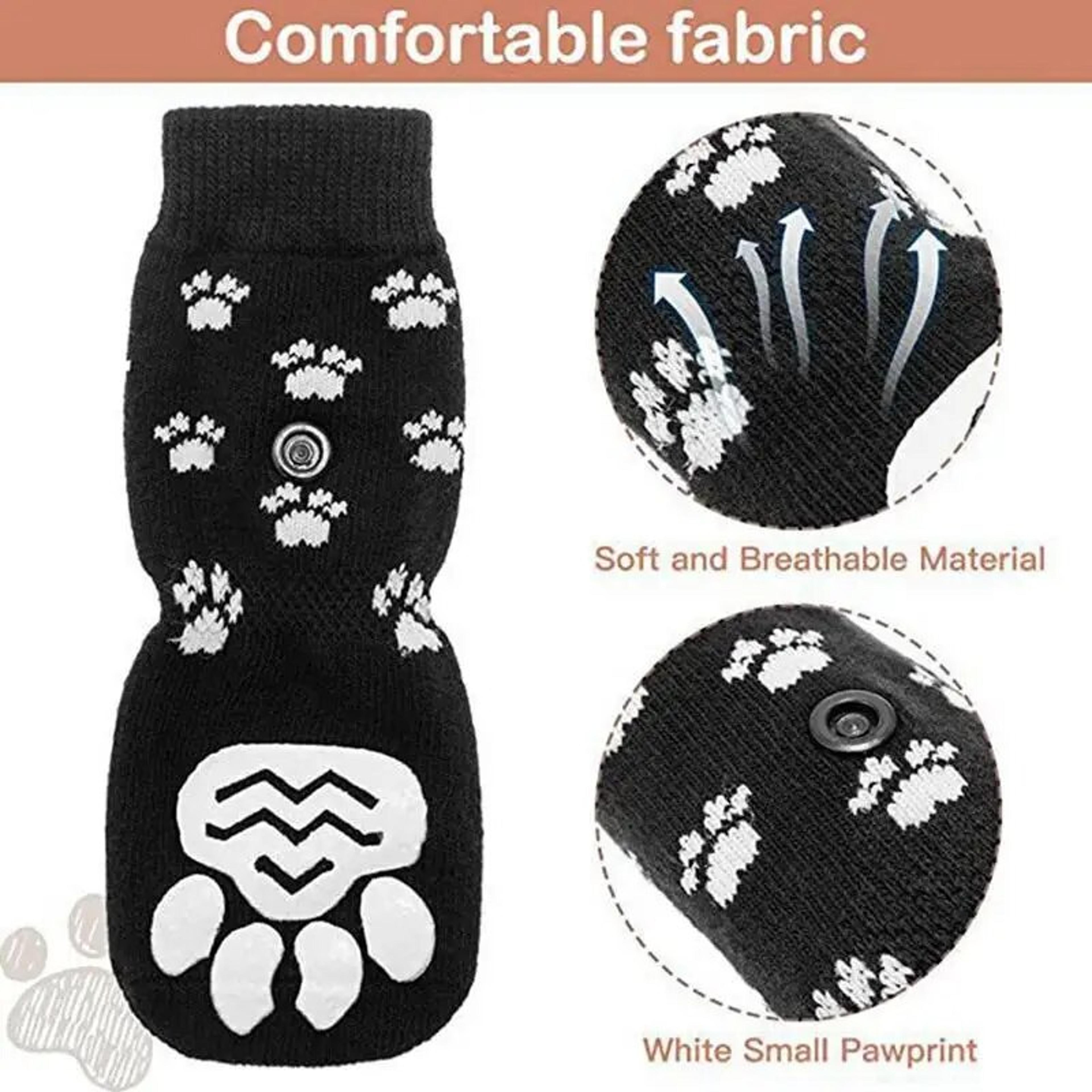 dMIa4PCSDoubleSideAntiSlipDogSockswithAdjustableStrapsforPetPawProtectorforPuppyjpg