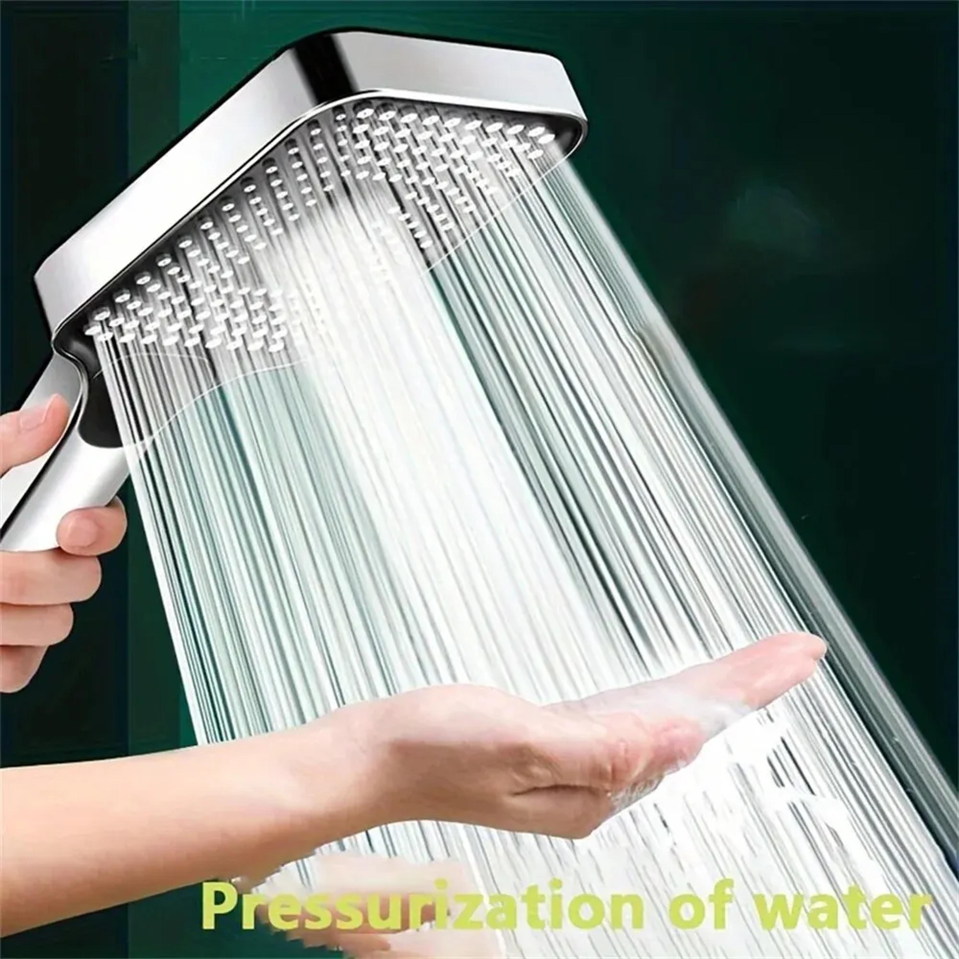 high pressure shower head, 3 spray modes handheld rainfall showerhead, easy install abs silicone bath upgrade