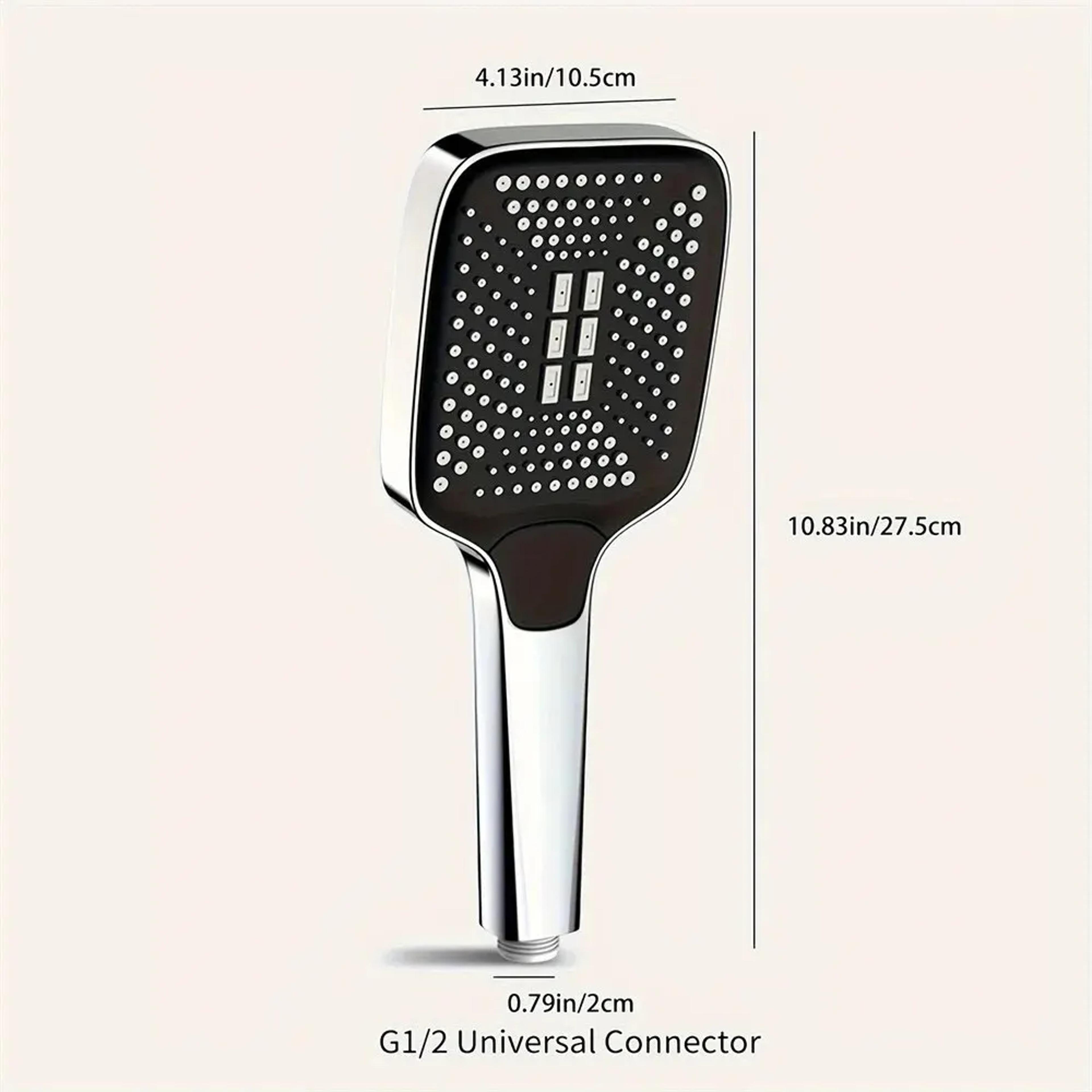 High Pressure Shower Head 3 Spray Modes Handheld Rainfall Showerhead Easy Install ABS Silicone Bath 5