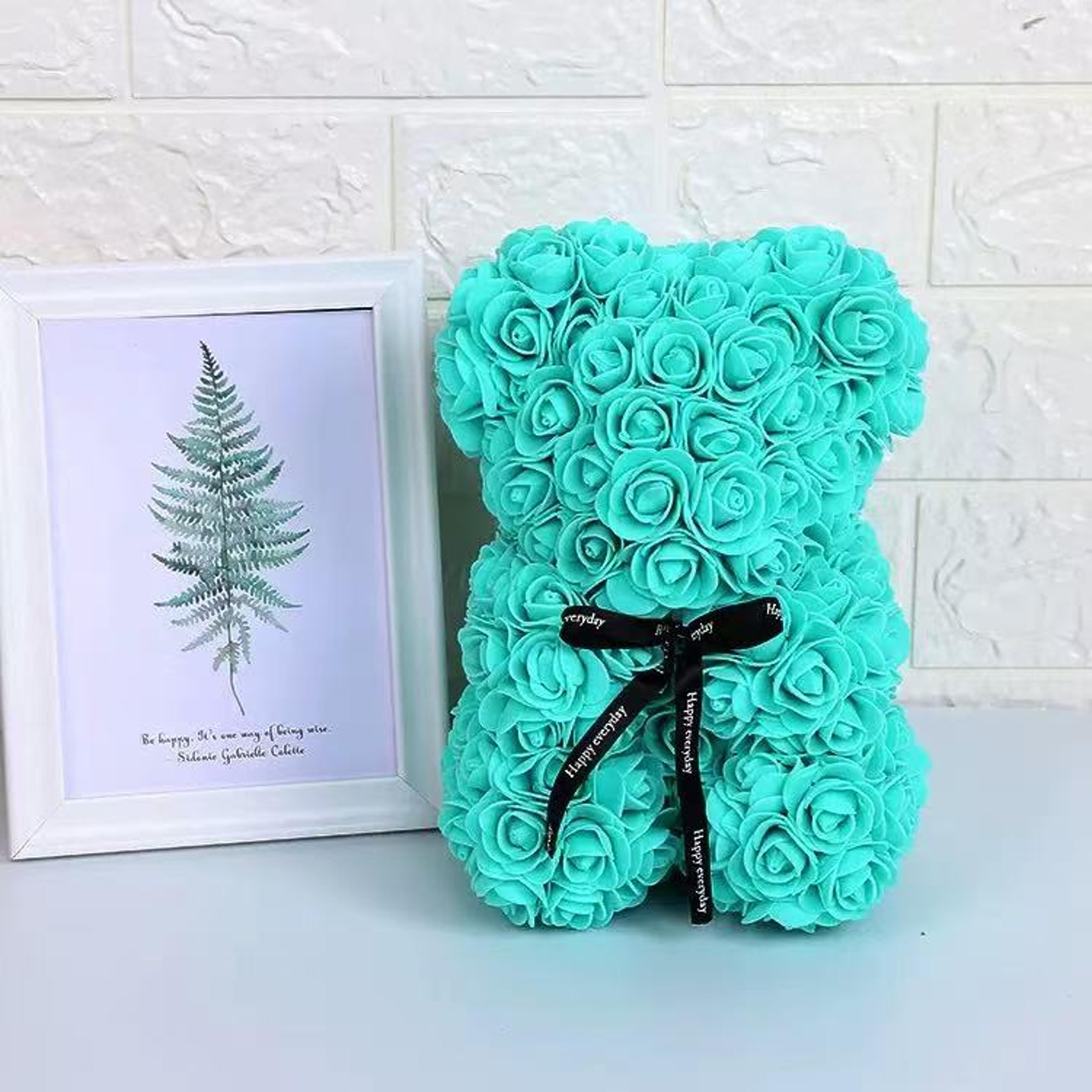 Artificial Teddy Rose Flower Bear With Box Romantic Valentines Day Gift For Girlfriend Women Annive 11