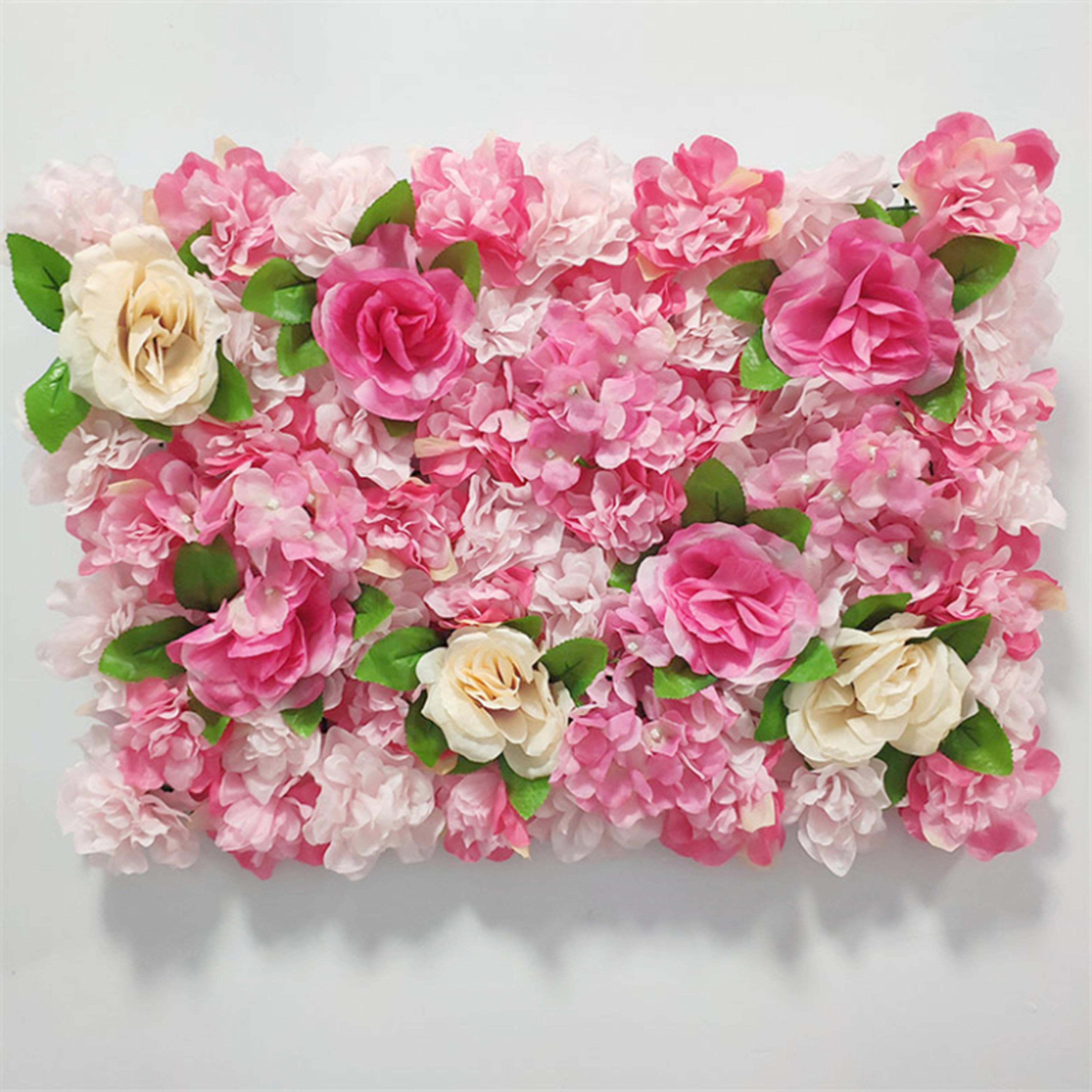 Silk Rose Flower Wall Artificial Flowers For DIY Wedding Decor Photography Backdrops Hair Salon Bac 19