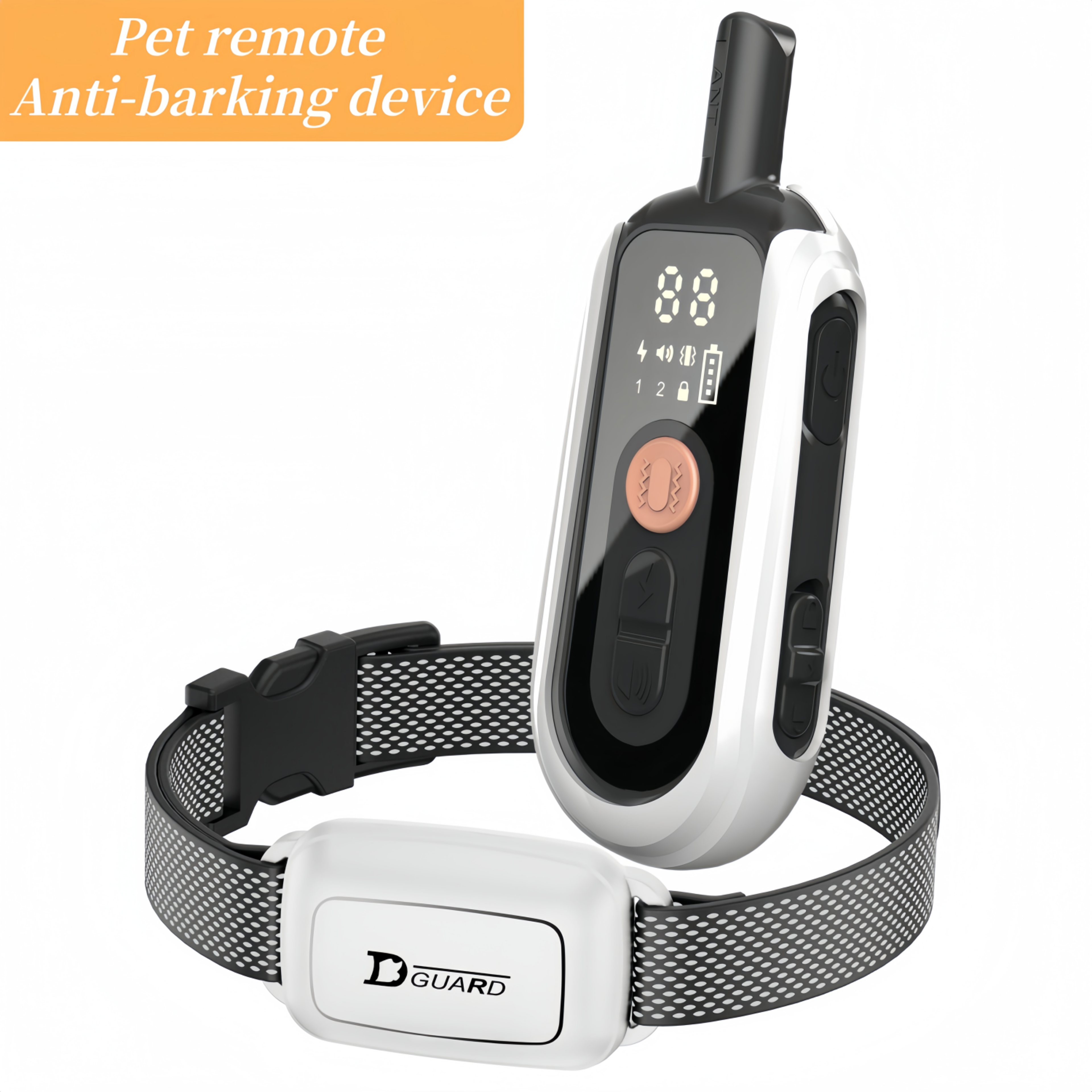 Rechargeable Waterproof Dog Training Collar With Remote Control Anti Barking Device 0