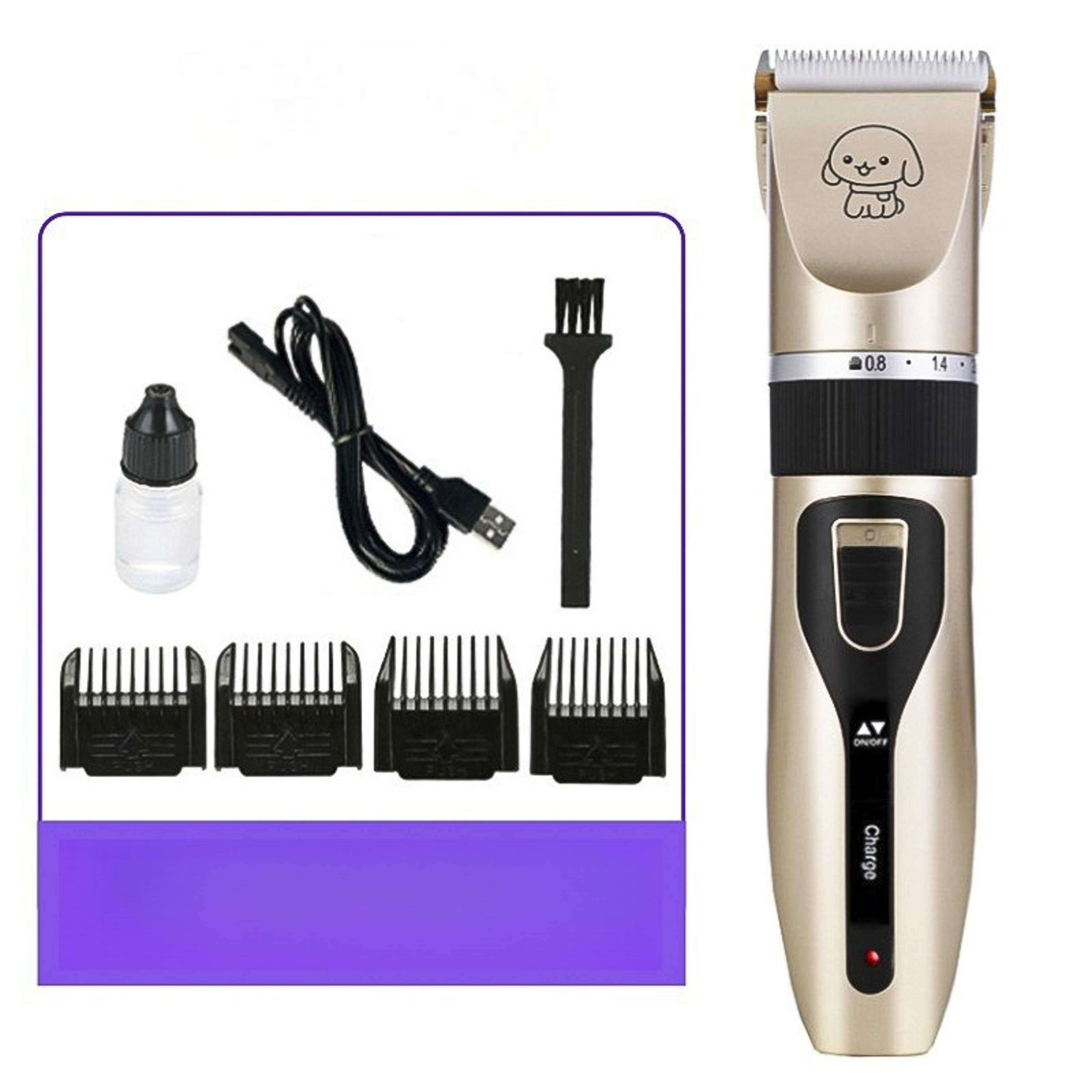 Pet Grooming Hair Clipper Set For Dogs Cats  Rabbits Quiet Easy To Use Electric Trimmer For Puppy K 5