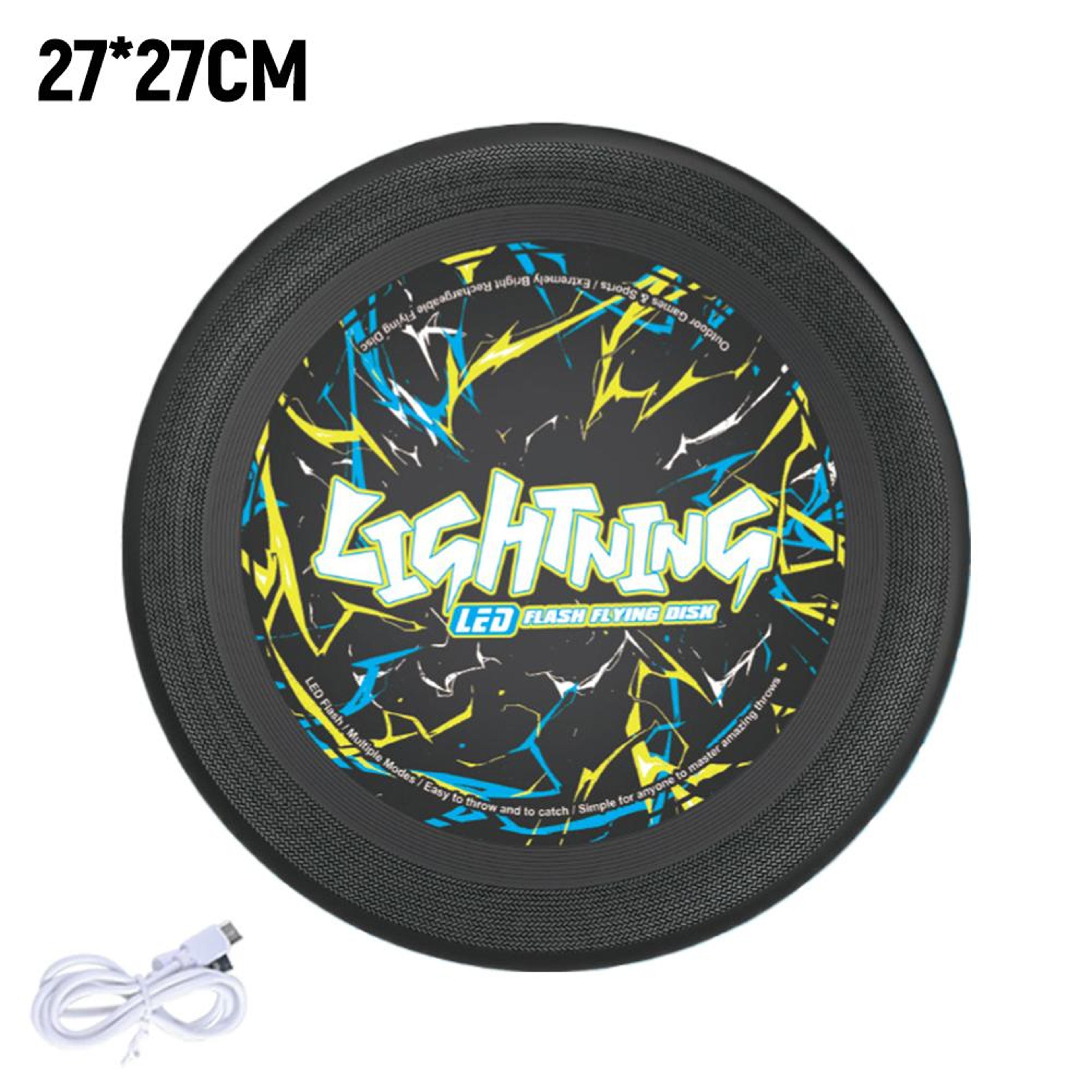 Glowing Hand Thrown Frisbee Interactive Night Light Toy For Kids And Parents Outdoor Lawn Game 8