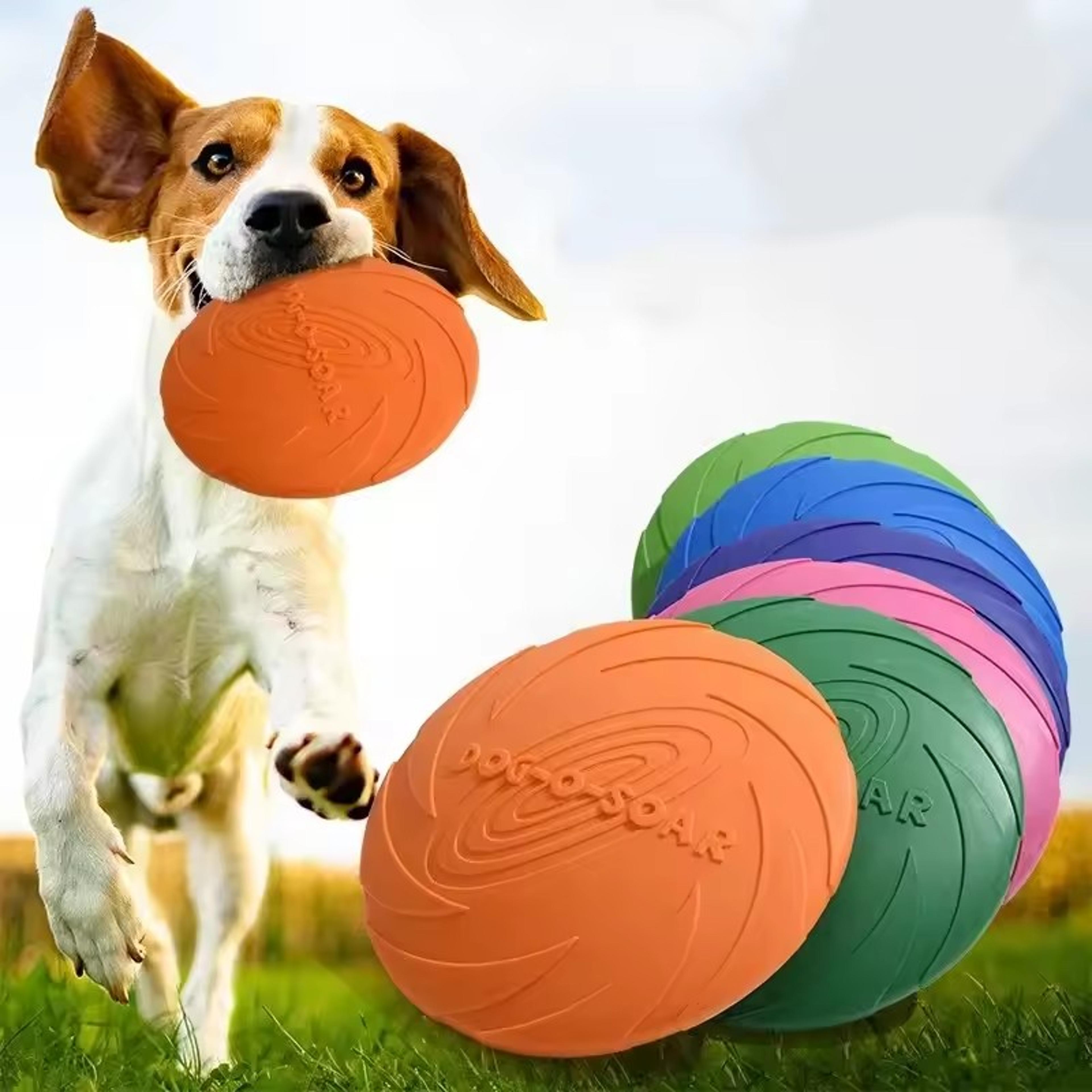 soft silicone dog flying disc fetch toy for puppy training