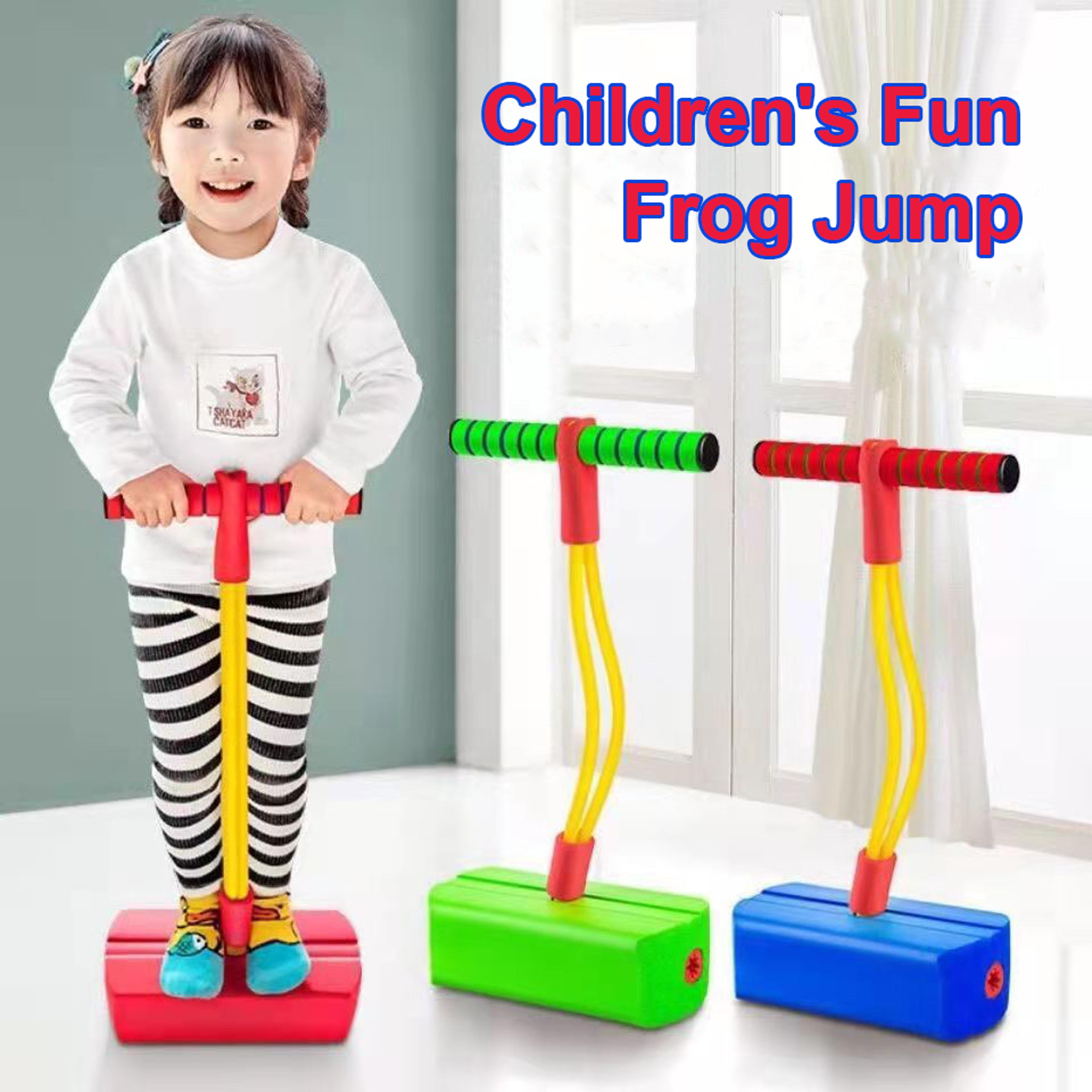 frog foam pogo jumper for kids with squeaky bounce base
