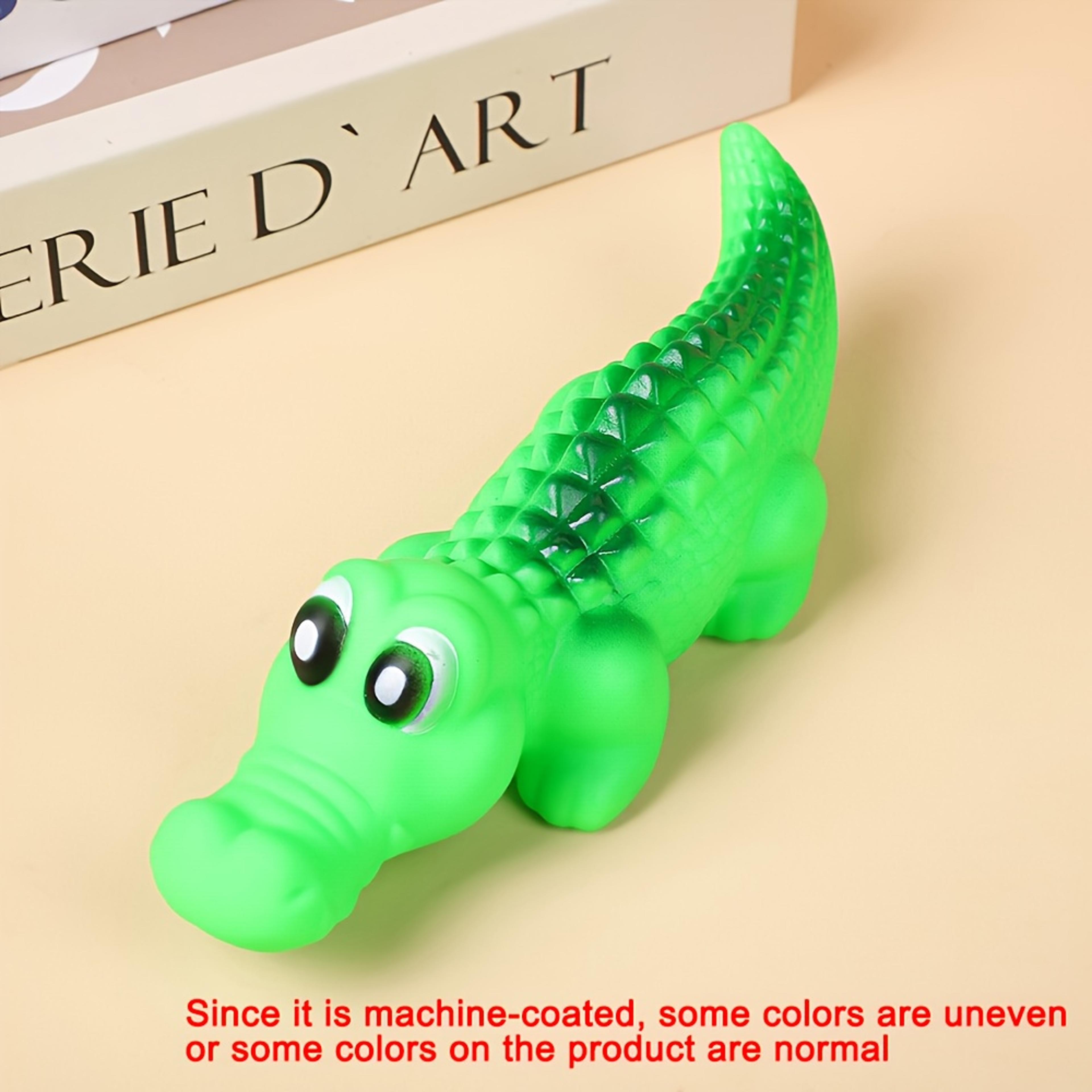 Crocodile Squeaky Dog Toy Durable Latex Chew Toy For Interactive Play 7