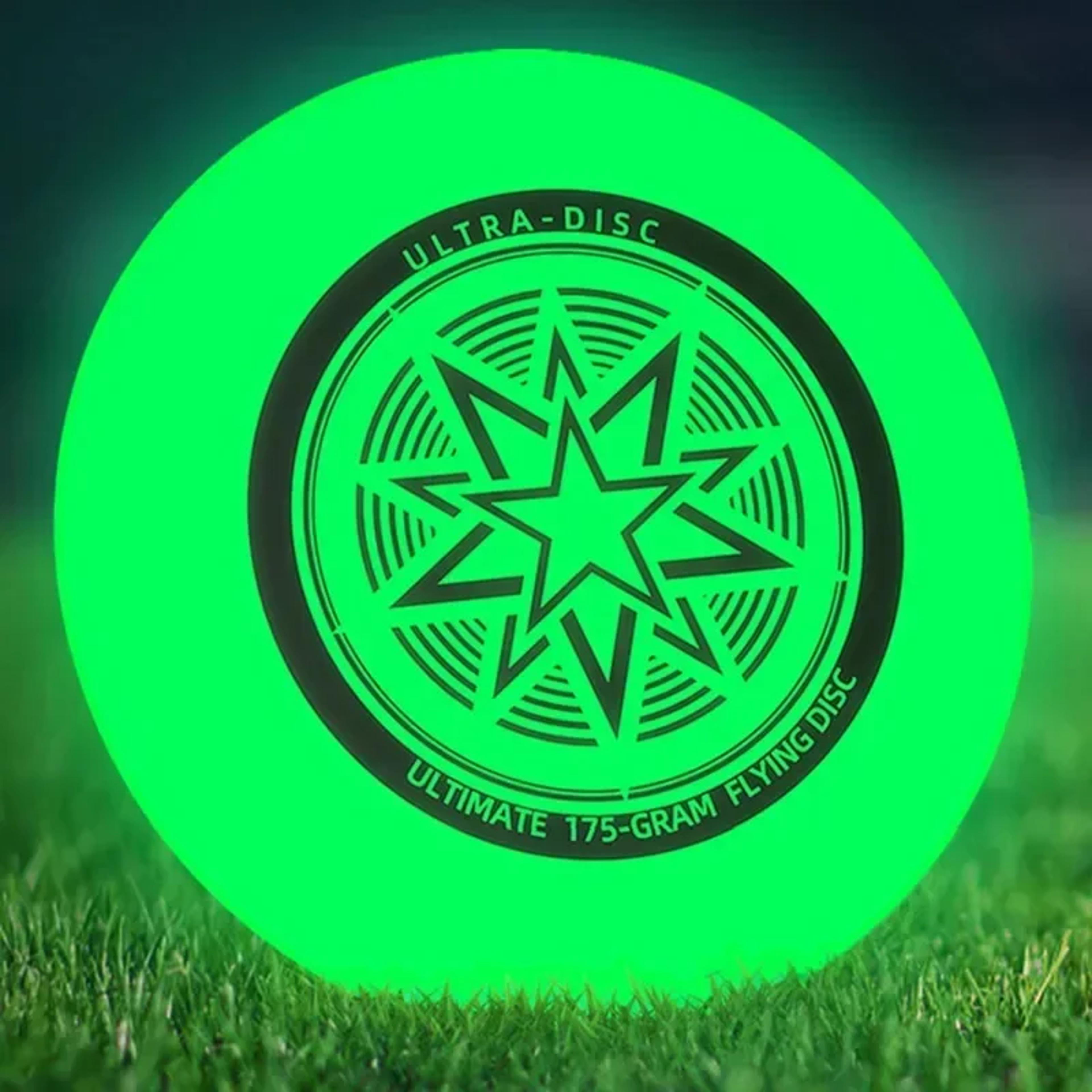 glow play ultimate flying disc for night beach & camping fun