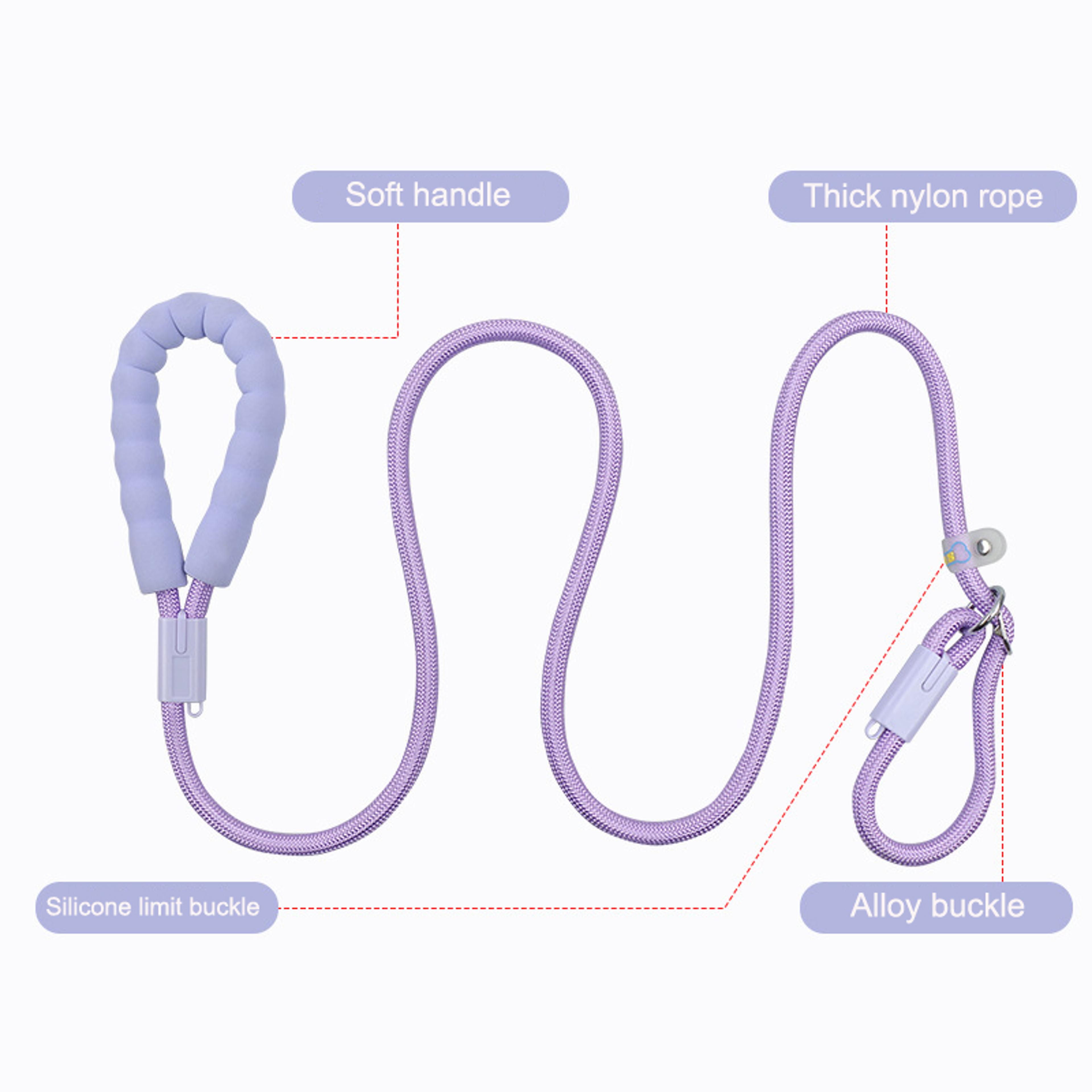Heavy Duty Slip Lead Dog Leash With Padded Handle For Training And Daily Walks 4
