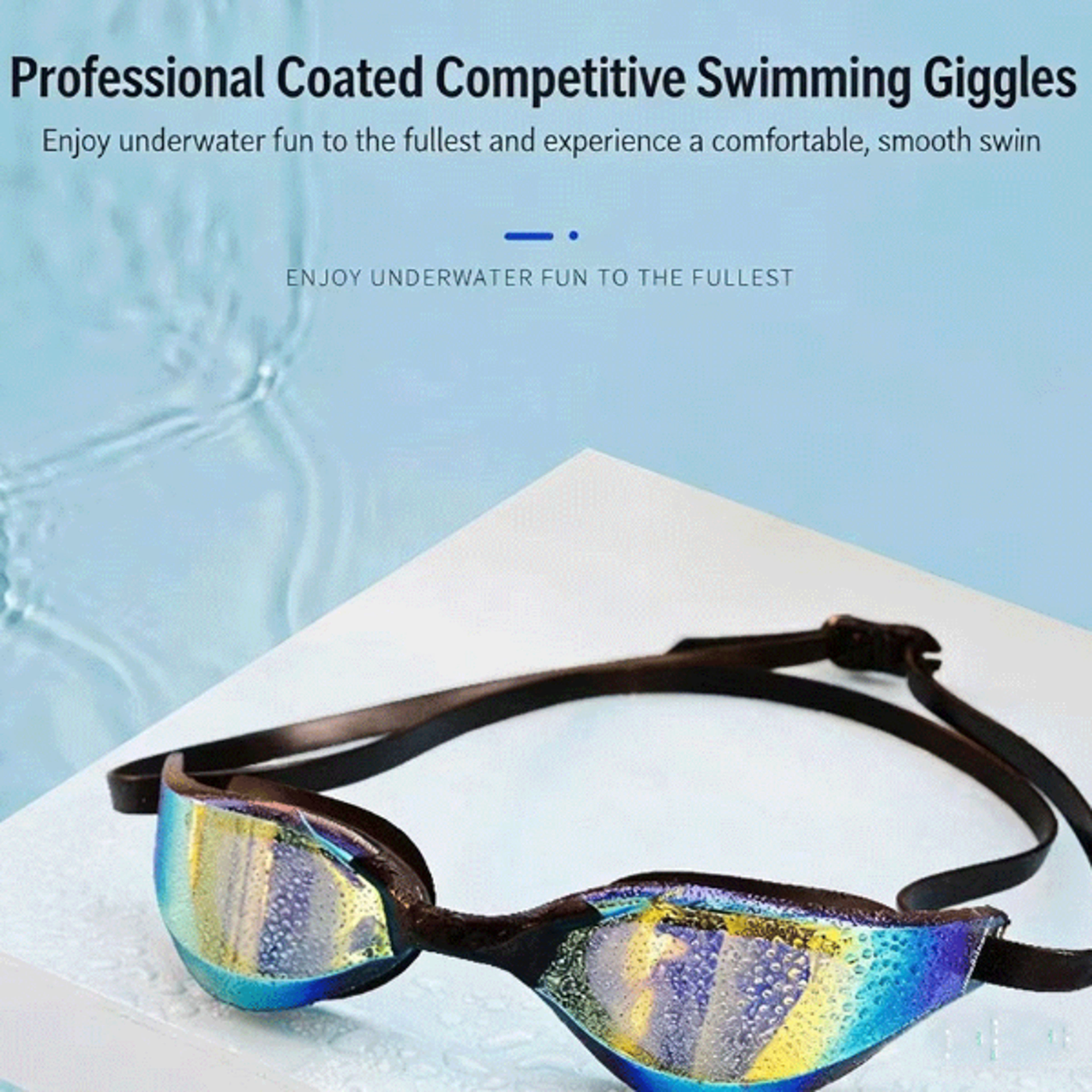 anti fog mirrored swimming goggles with earplugs for men and women
